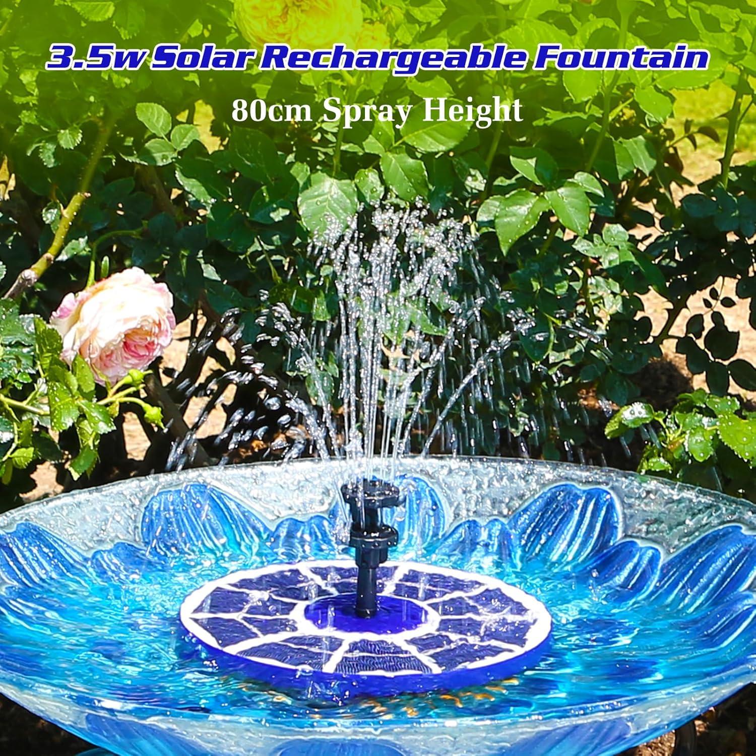 Bomba de Fuente Solar AISITIN 3.5W con Batería 1800mAh