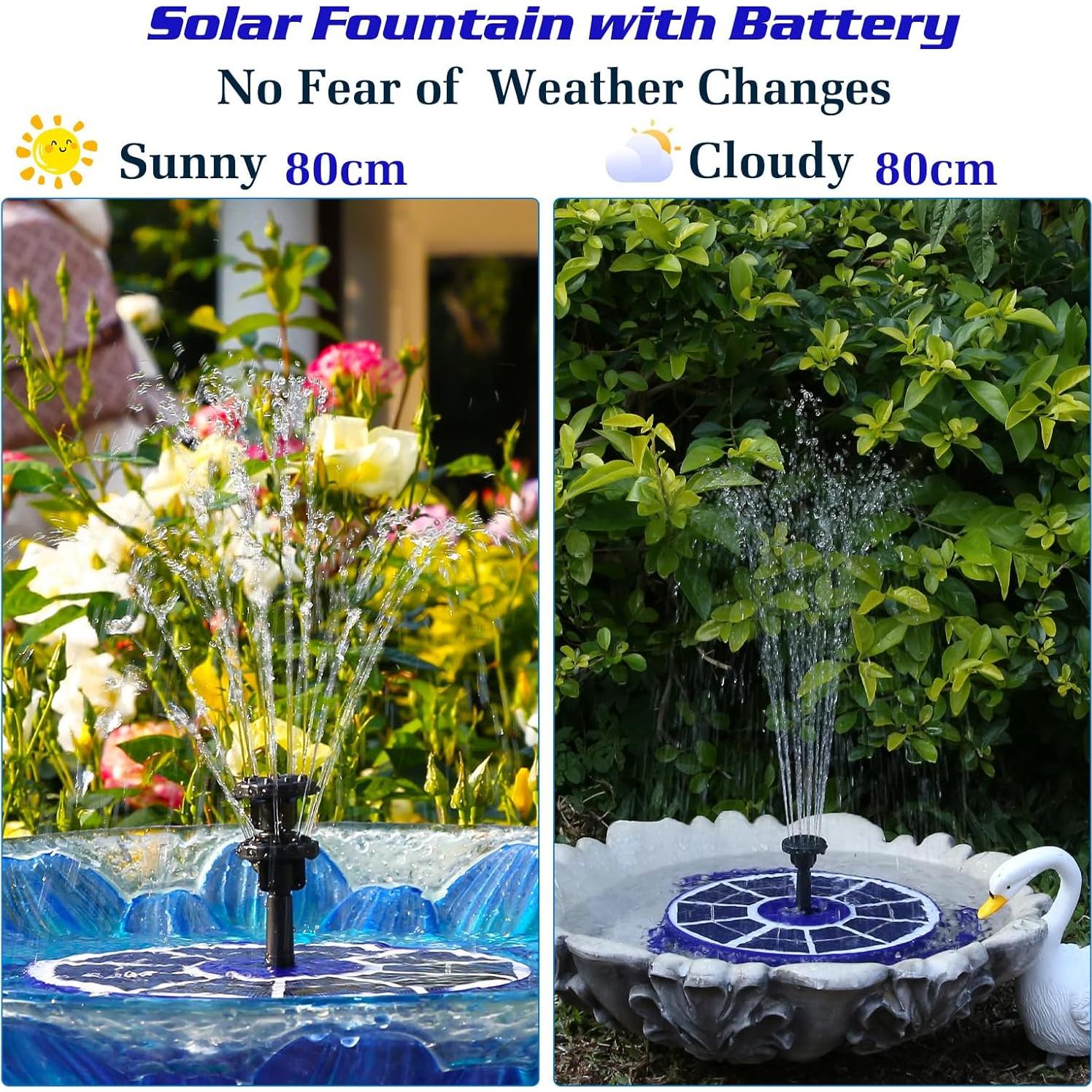 Bomba de Fuente Solar AISITIN 3.5W con Batería 1800mAh