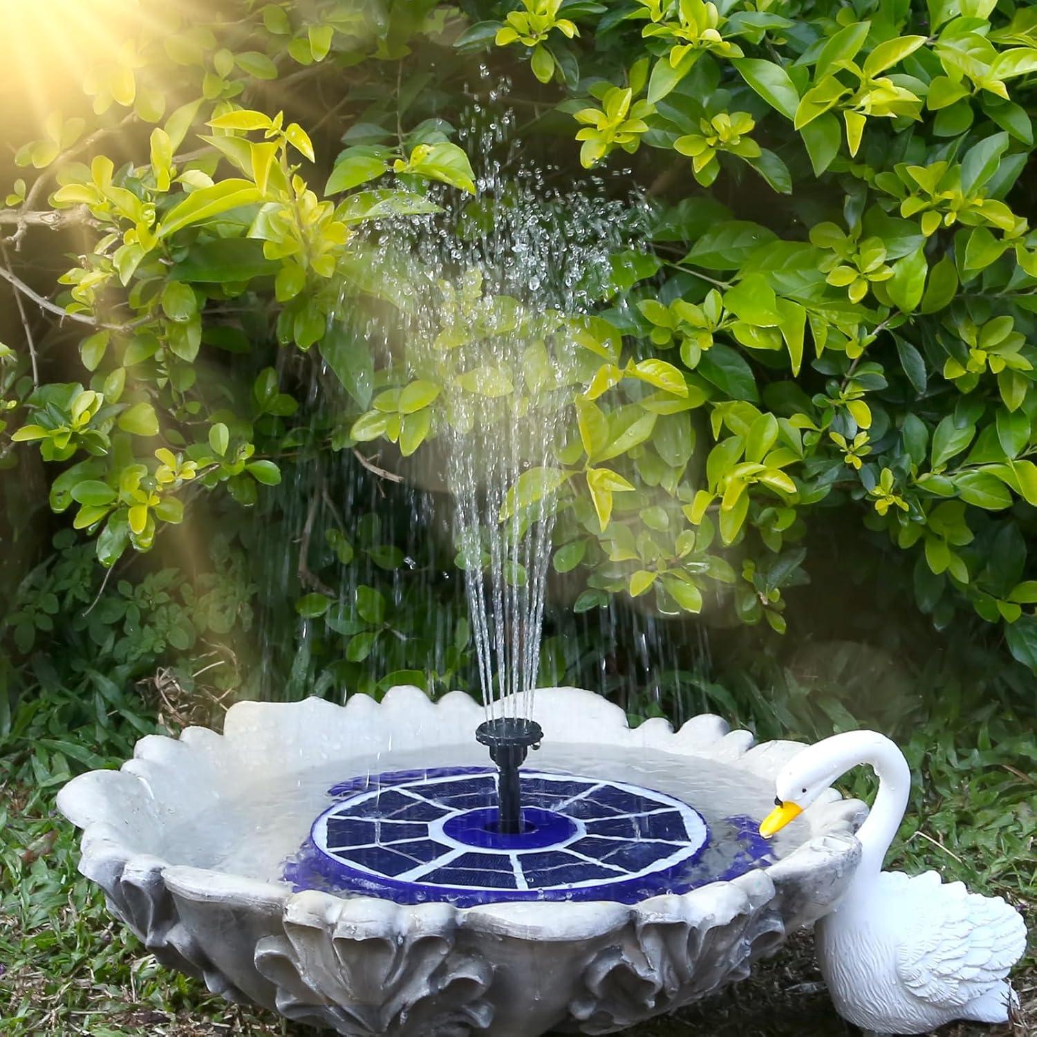 Bomba de Fuente Solar AISITIN 3.5W con Batería 1800mAh