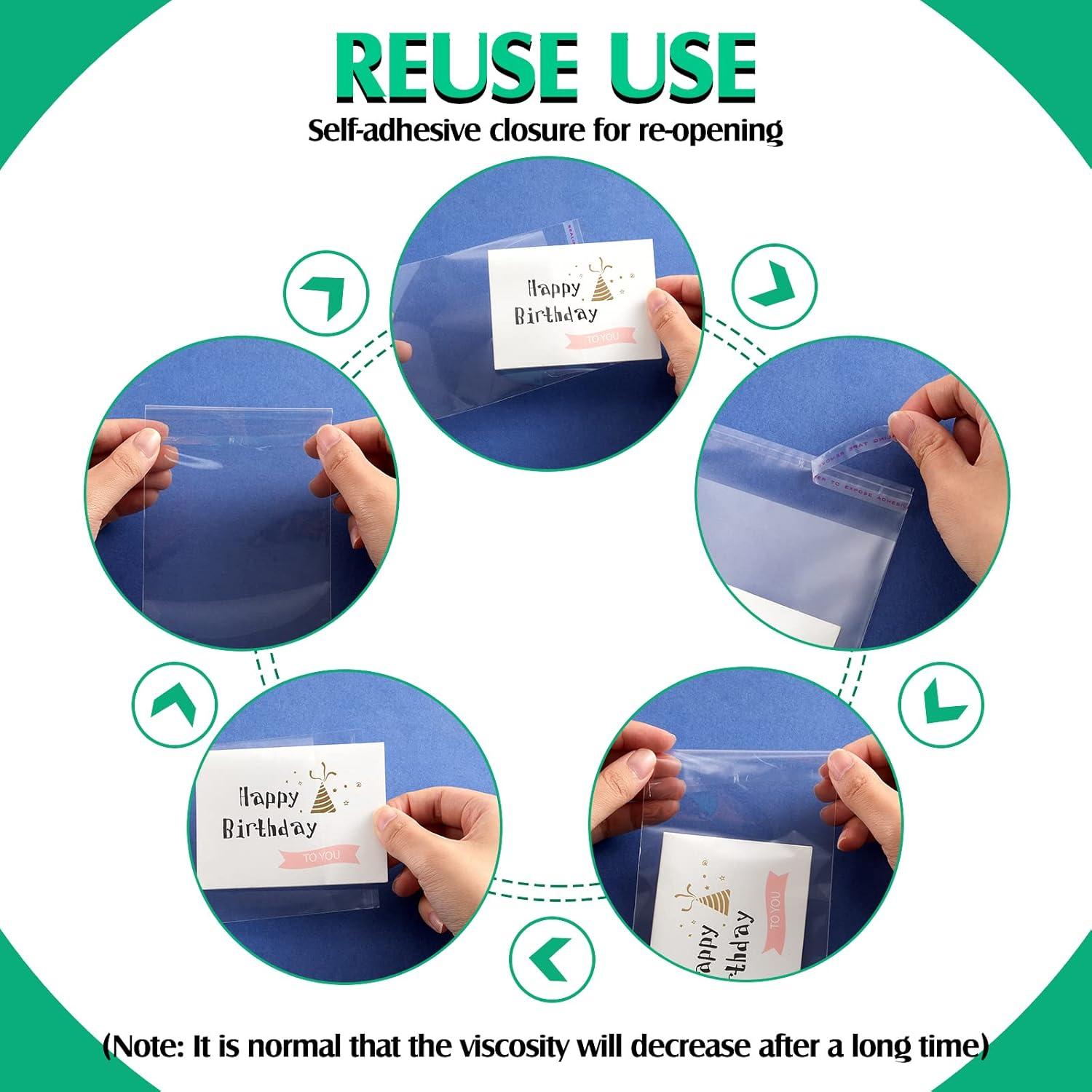 Fundas de Cartas Clasificadas Lewtemi 300 Pcs Plástico Transparente