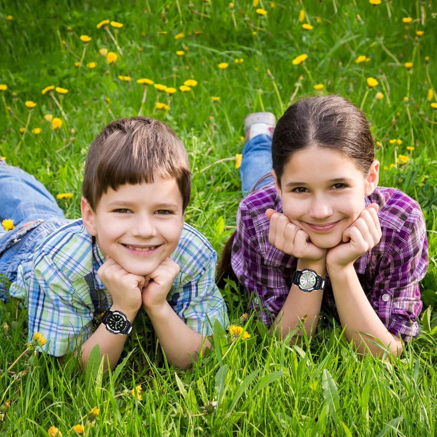 Reloj Analógico CKV para Niños 5-12 Años Impermeable