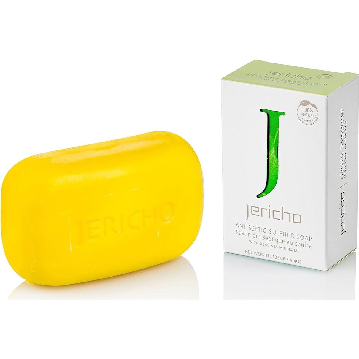 Jabón de Azufre Natural Jericho 125g - Vegano y Exfoliante