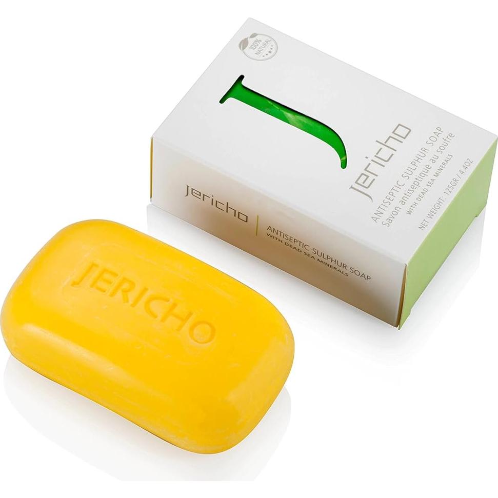 Jabón de Azufre Natural Jericho 125g - Vegano y Exfoliante