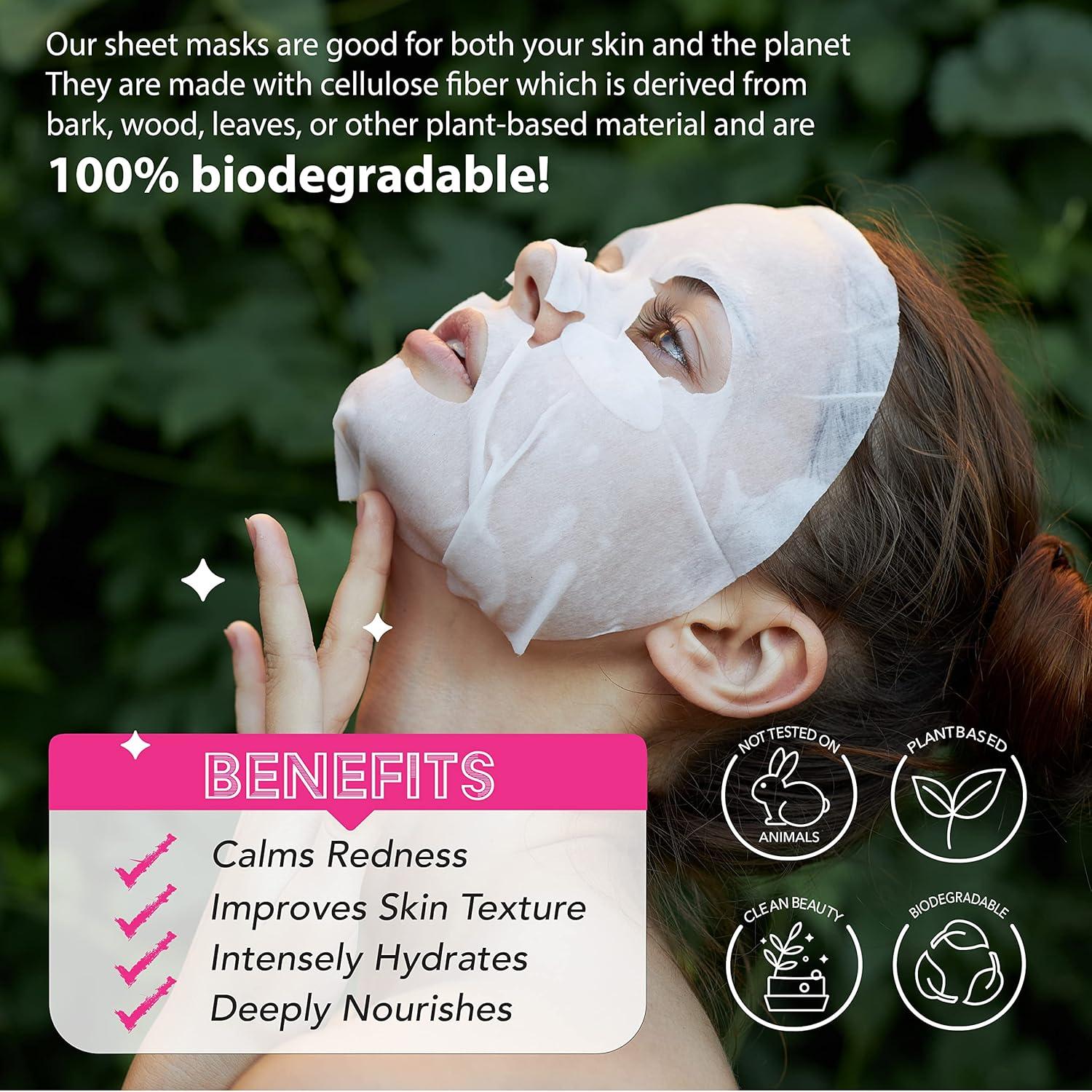 Paquete de 5 Máscaras Faciales Way To Go H2O Hidratantes