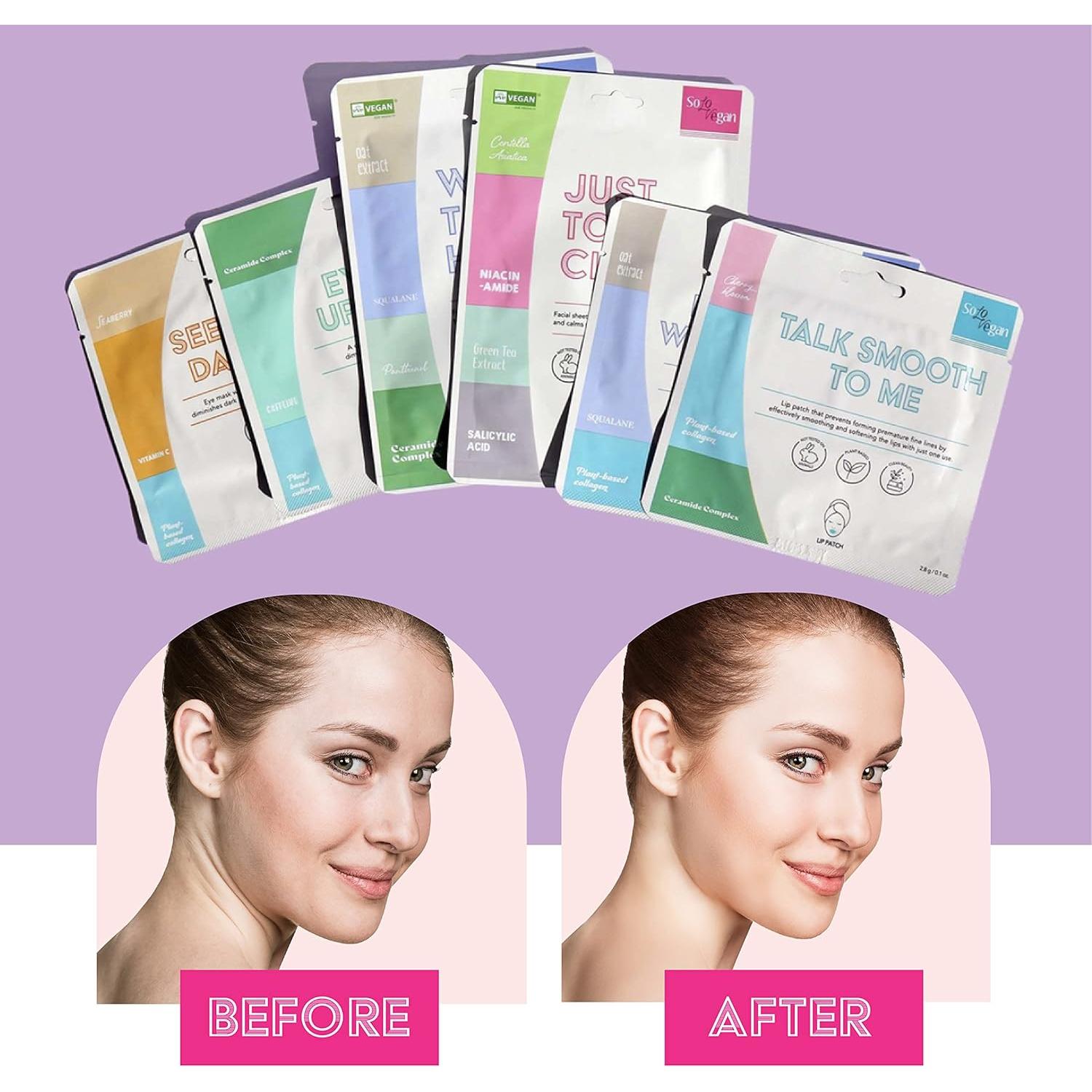 Paquete de 5 Máscaras Faciales Way To Go H2O Hidratantes