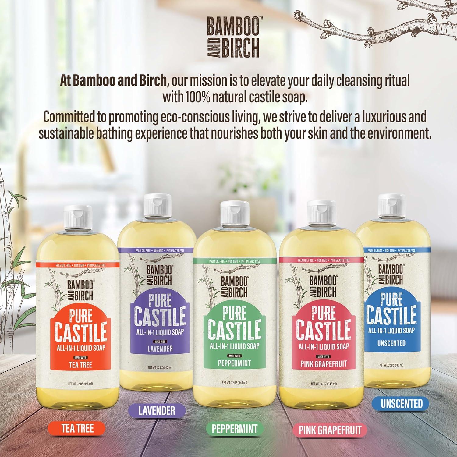 Jabón Líquido Orgánico de Castile Bamboo & Birch 0.95 L Pomelo