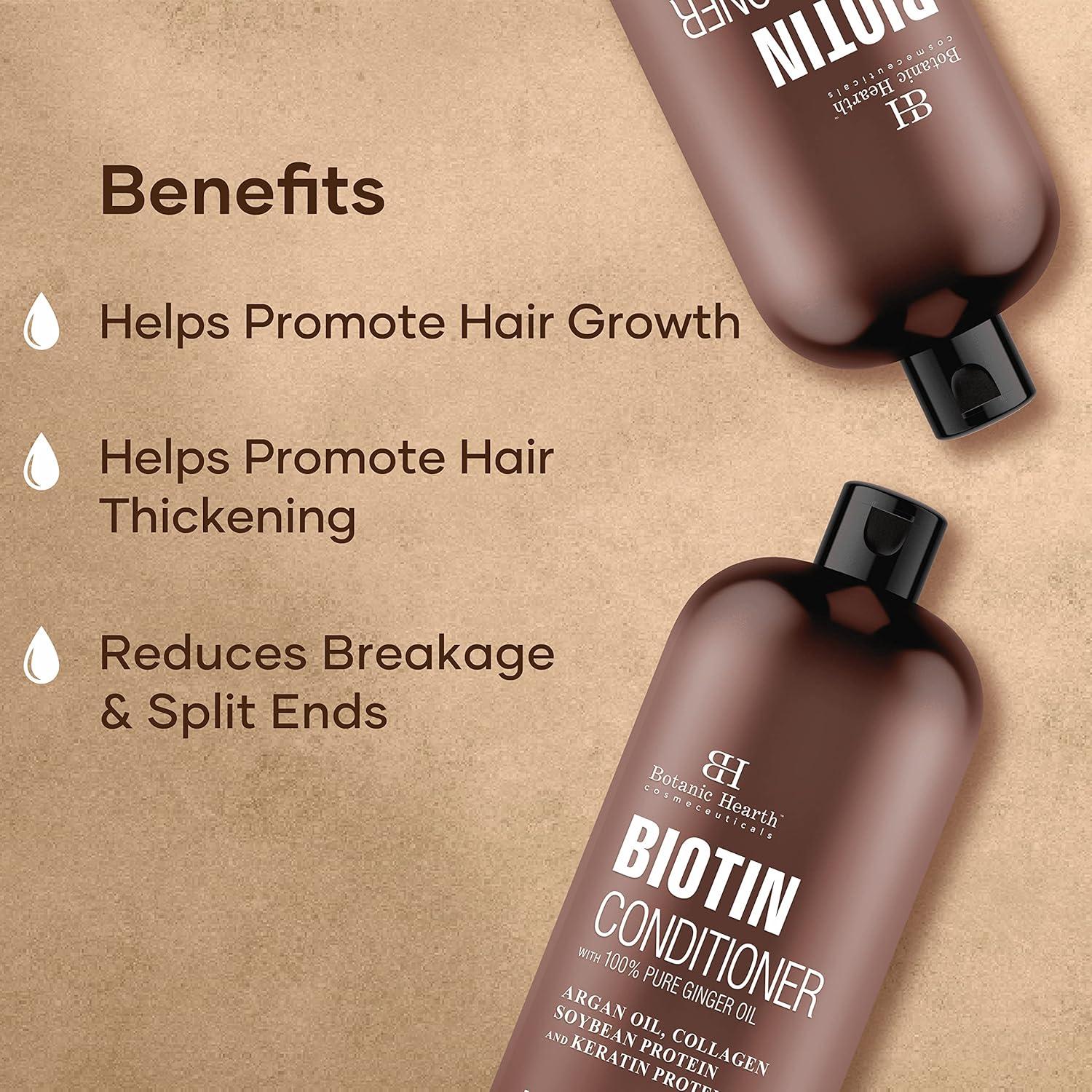 Acondicionador Biotin Hearth Botanic 473 ml con Jengibre y Queratina