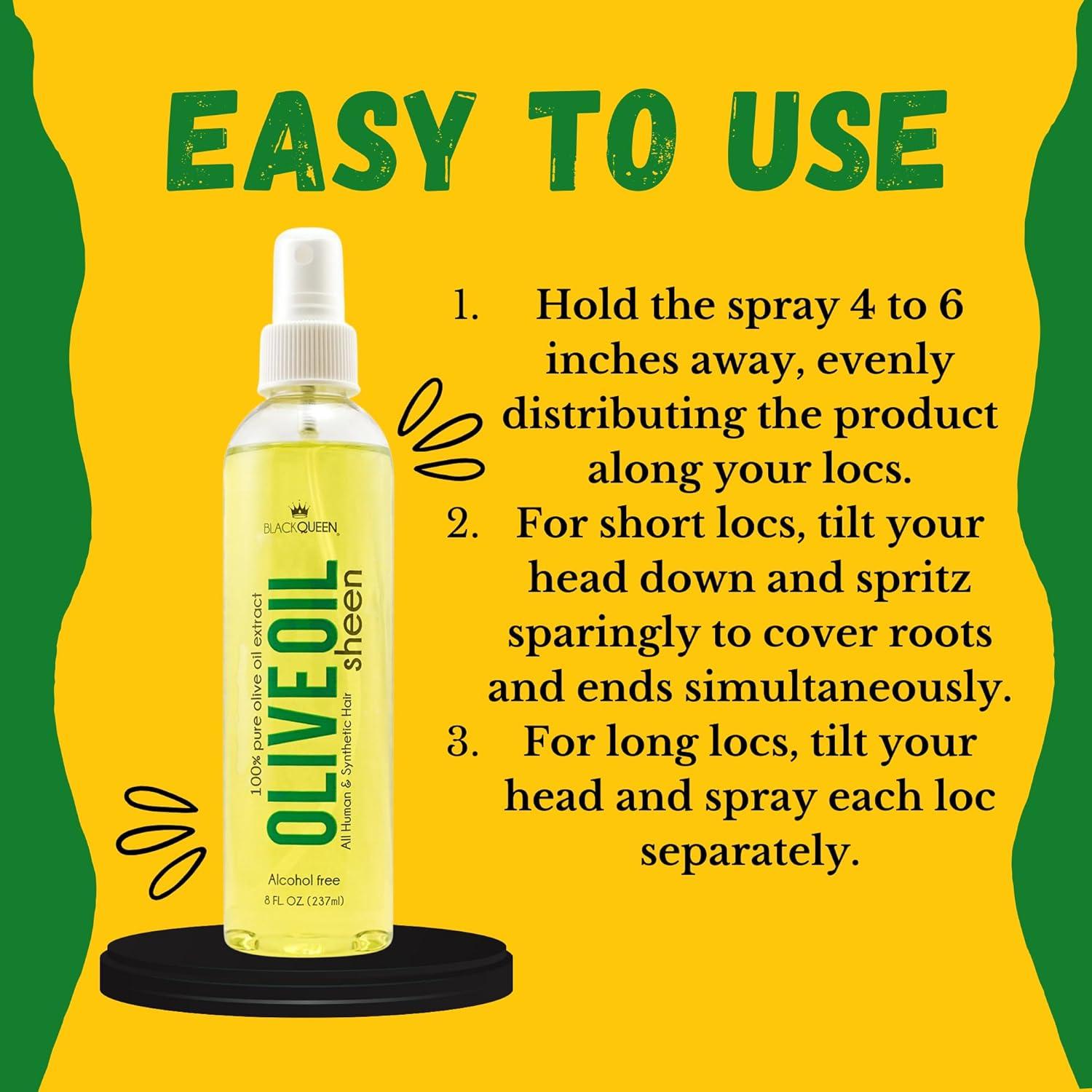 Spray Brillo Hidratante Black Queen 2 oz para Cabello 4C