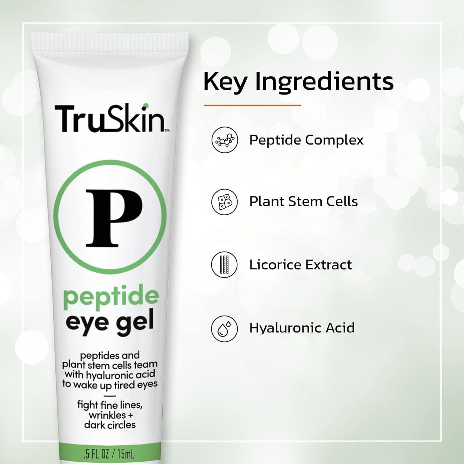 Gel de Ojos Peptídico TruSkin 14.79 ml - Anti-Ojeras y Arrugas