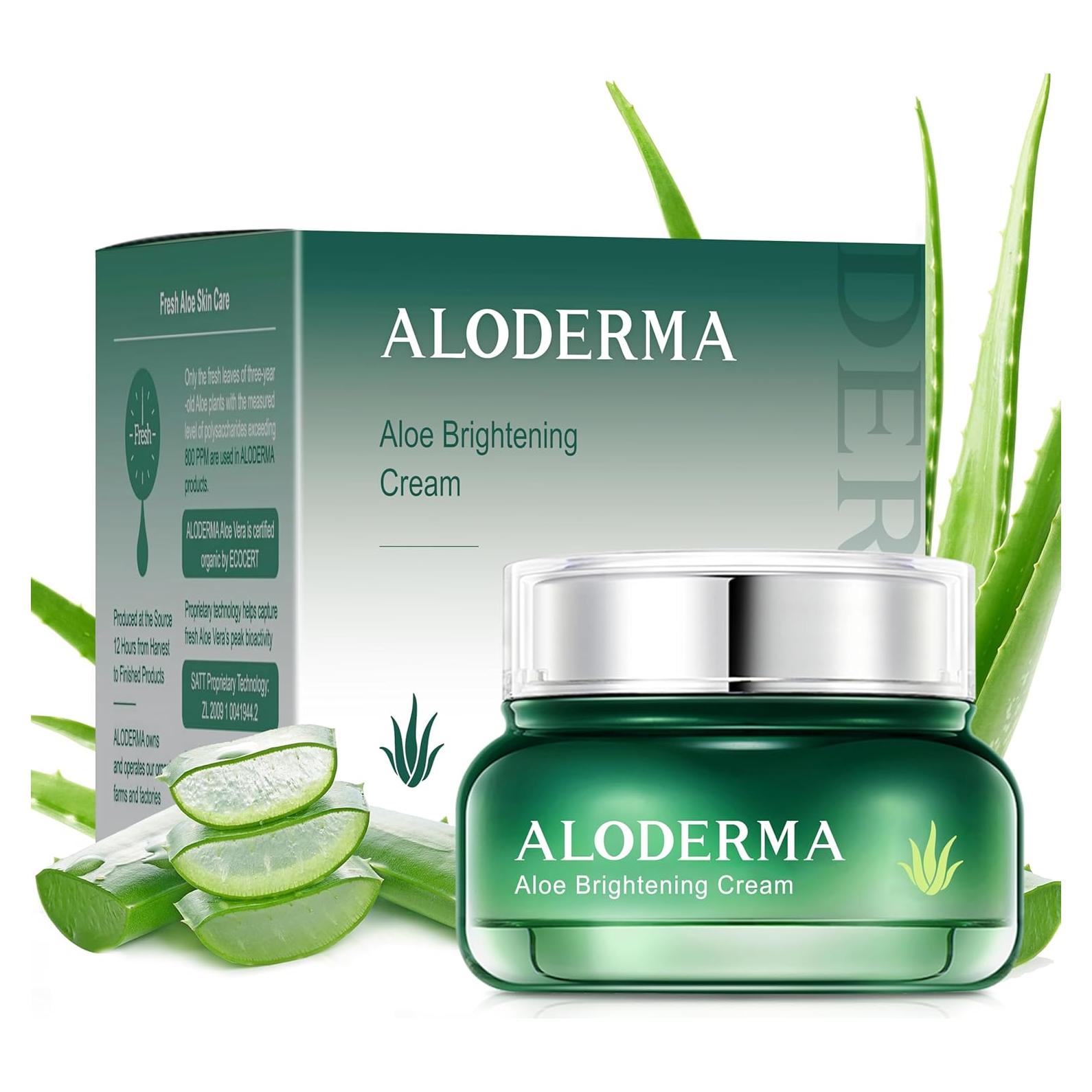 Crema Facial Iluminadora Aloderma 69% Aloe Vera 48g