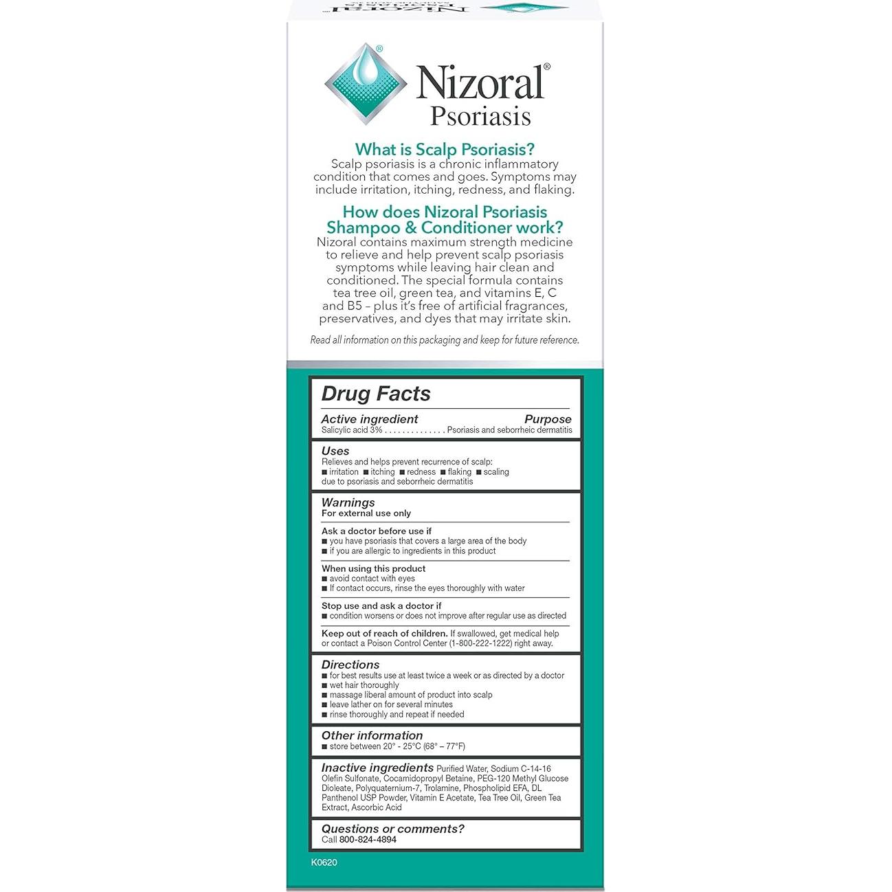 Champú y Acondicionador Nizoral 2 en 1 para Psoriasis 311 ml