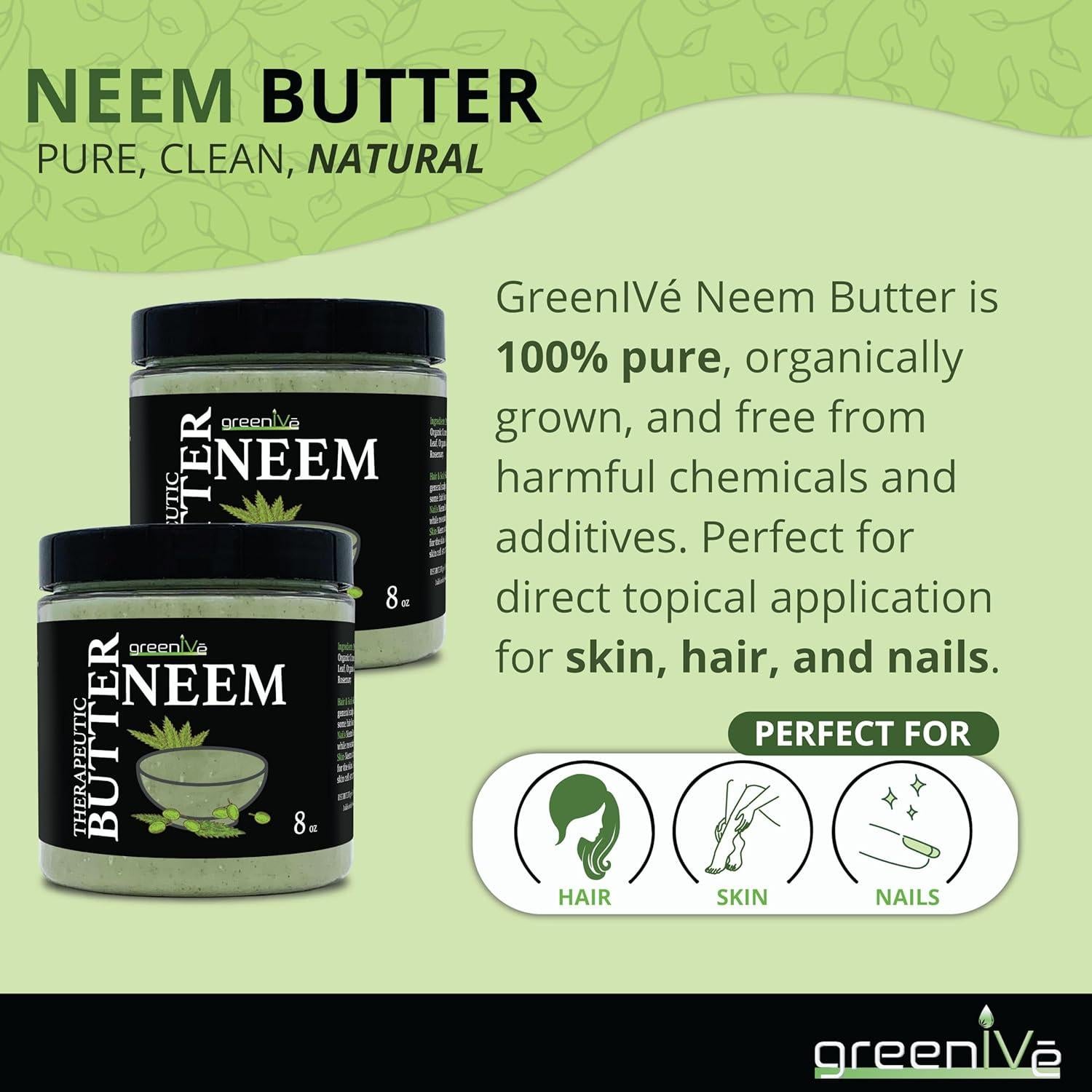 Manteca Corporal GreenIVe de Neem 100% Natural 226g