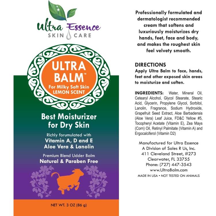 Hidratante Diario Ultra Balm Limón 90g - Piel Seca y Picazón