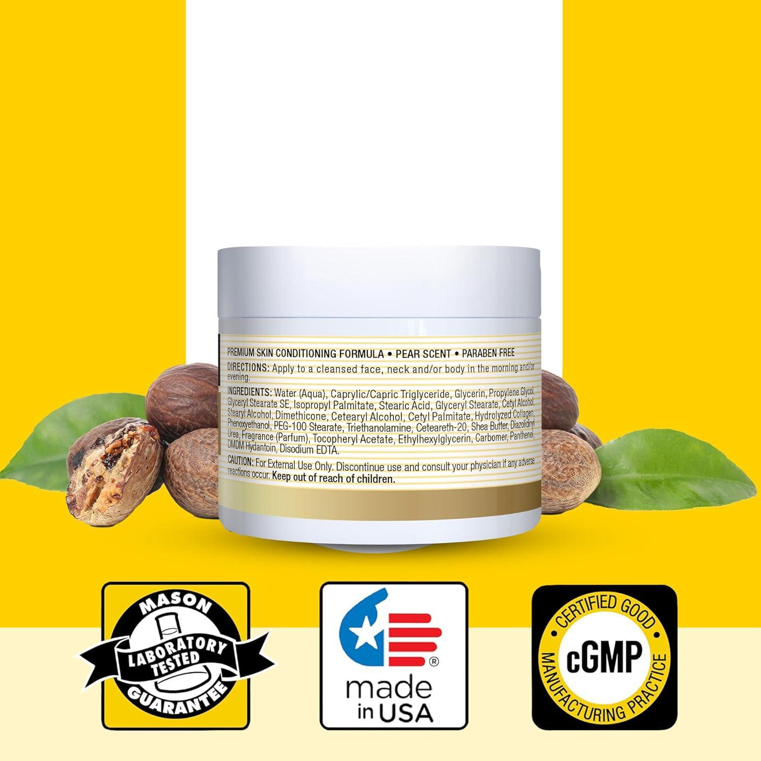 Crema Hidratante de Colágeno Mason Natural 113.4 g Aroma Pera