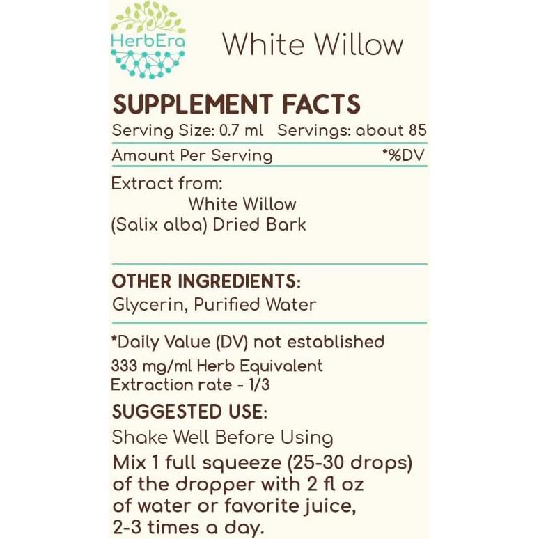 Extracto de Hierbas de Sauce Blanco Herbera 59 ml Sin Alcohol