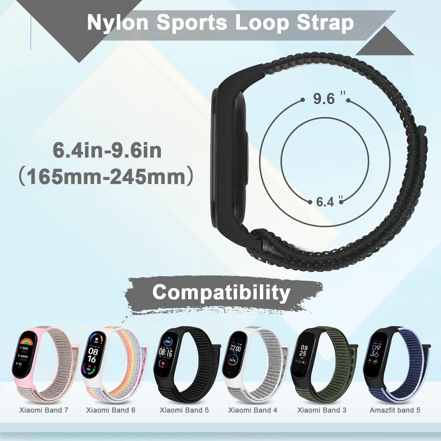 Correa de Nylon WNIPH para Xiaomi Mi Band 7/6/5/4/3 Ajustable