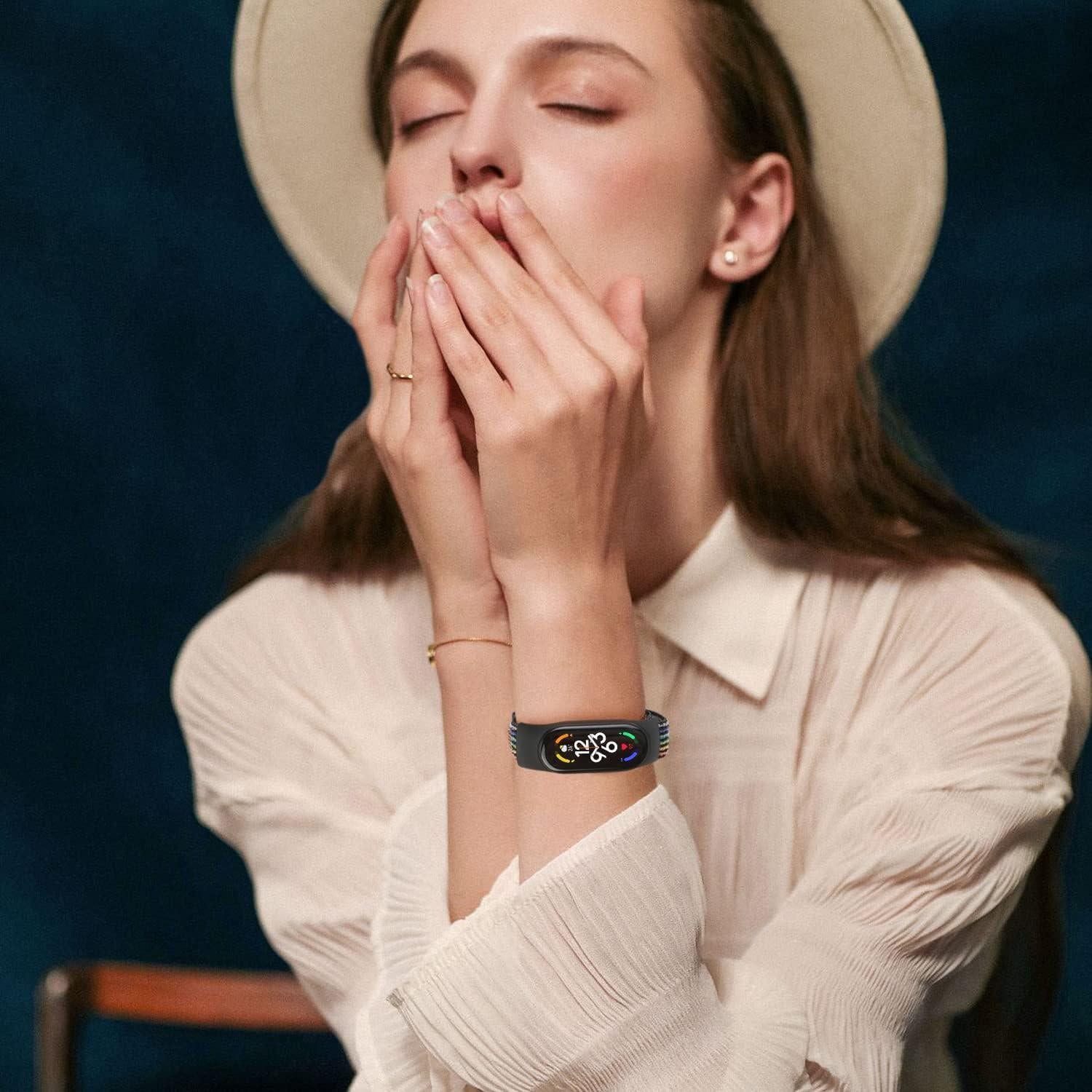 Correa de Nylon WNIPH para Xiaomi Mi Band 7/6/5/4/3 Ajustable