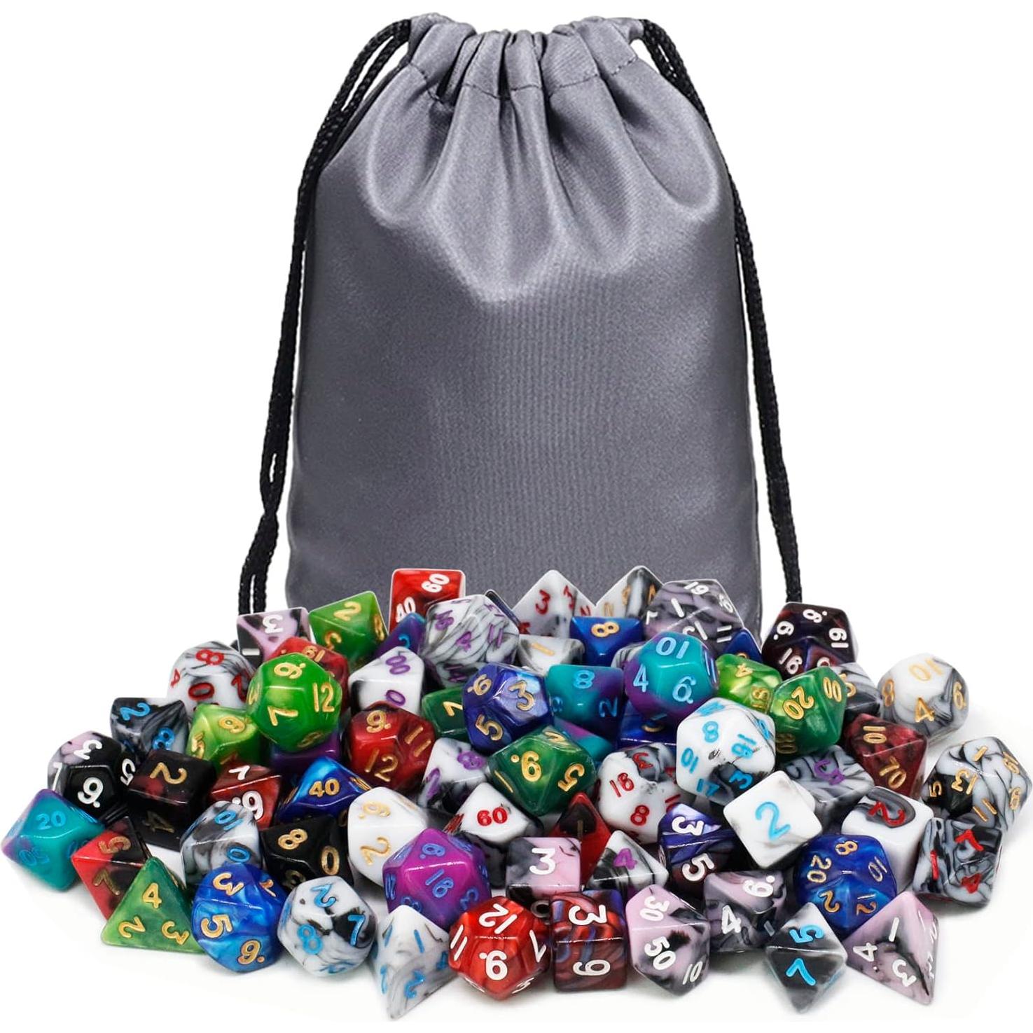 Juego de Dados Mini DND 10mm - 10 Juegos Poliedricos RPG