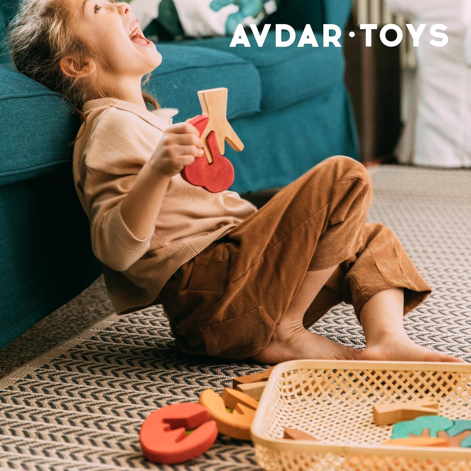 Juego de Bloques de Madera AVDAR - 3 Árboles Miniatura 10.9 cm