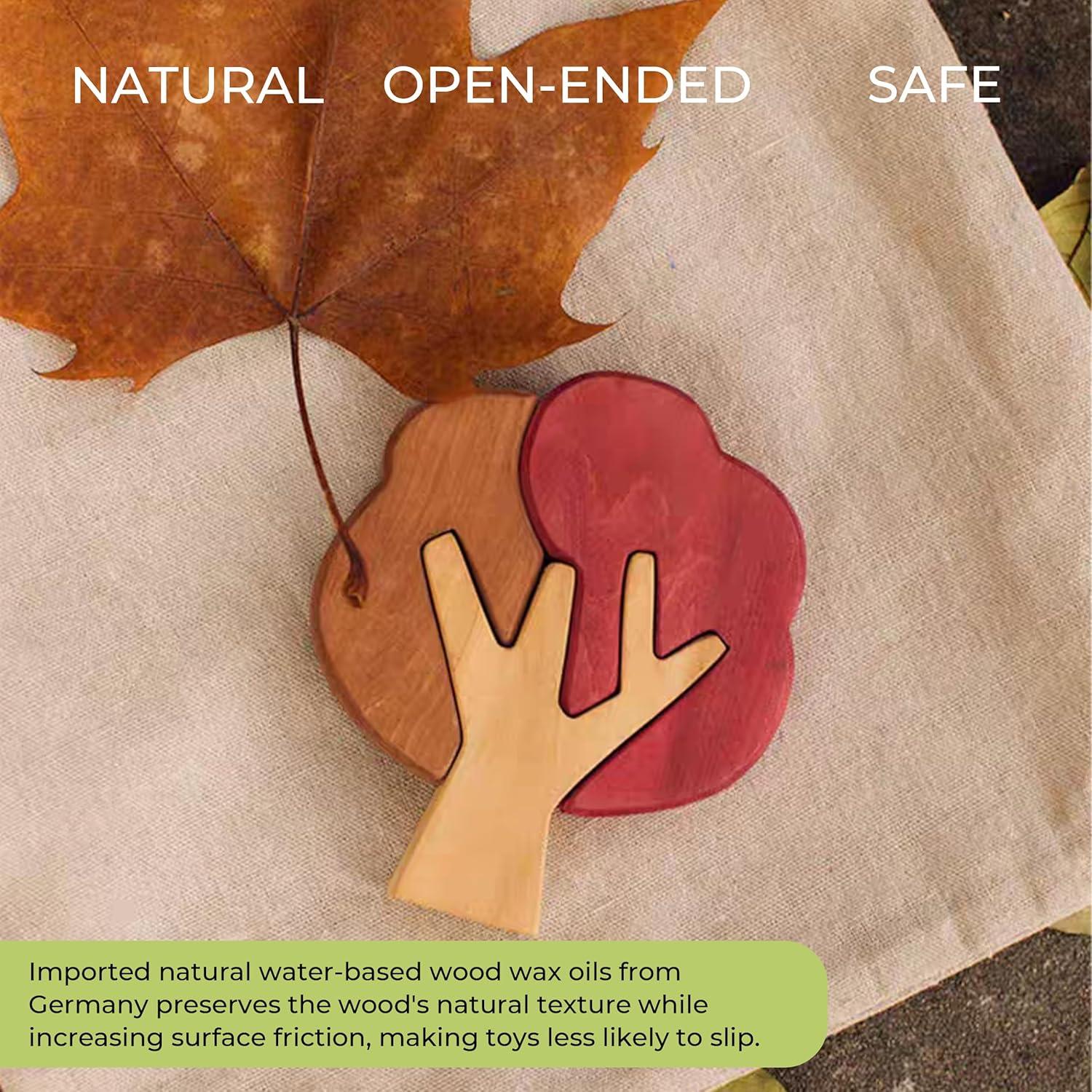 Juego de Bloques de Madera AVDAR - 3 Árboles Miniatura 10.9 cm