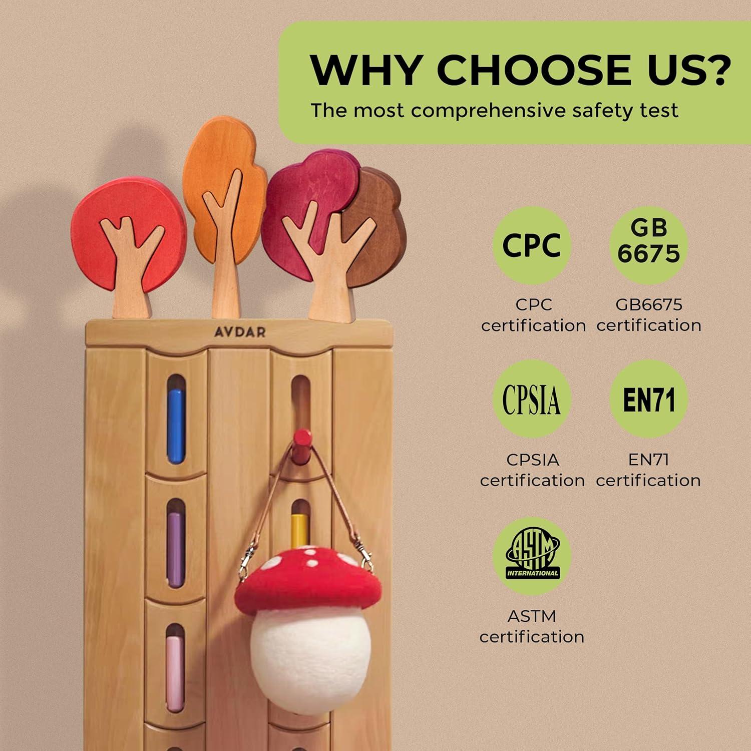 Juego de Bloques de Madera AVDAR - 3 Árboles Miniatura 10.9 cm