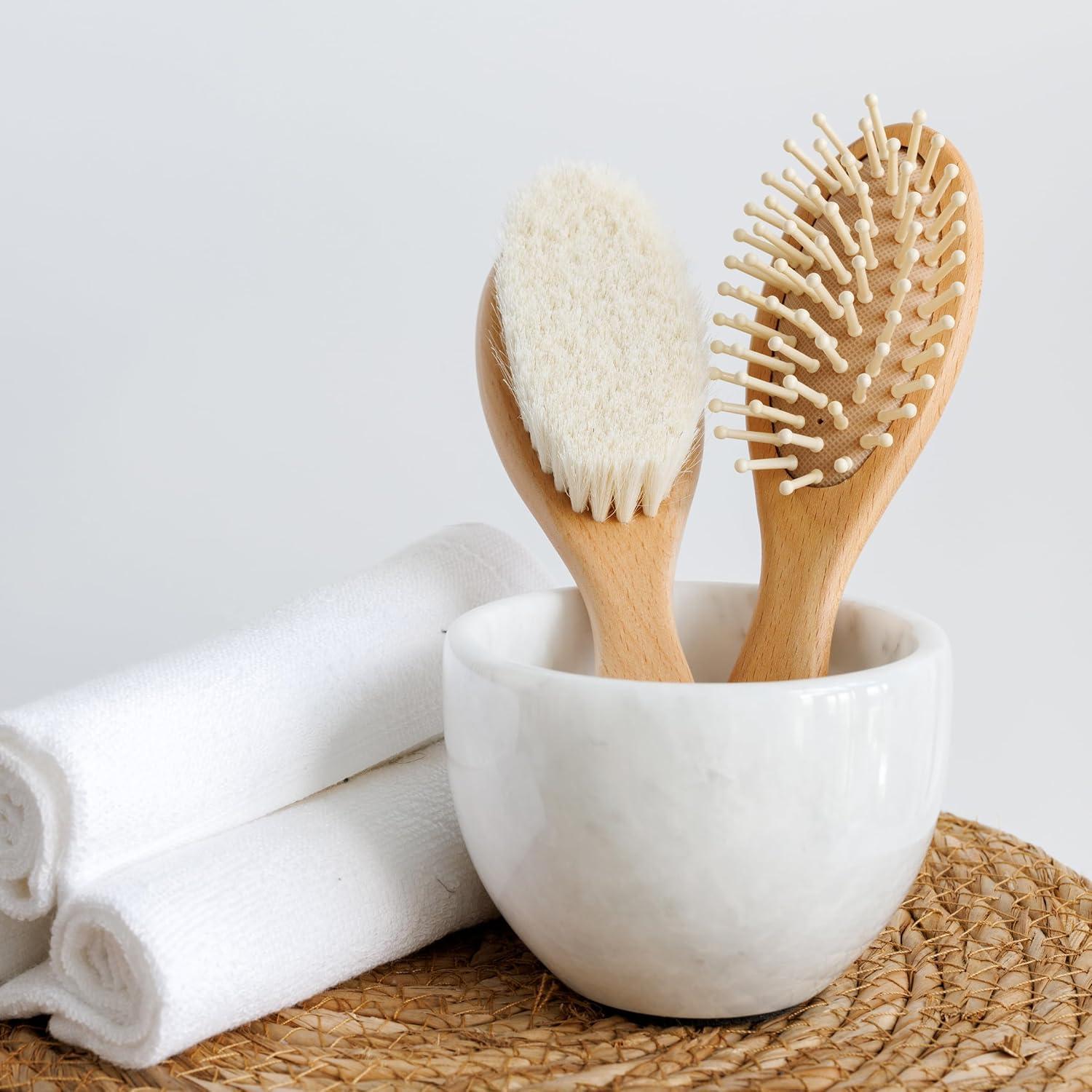 Juego de Cepillos de Pelo de Madera ROMY RO - 2 Piezas