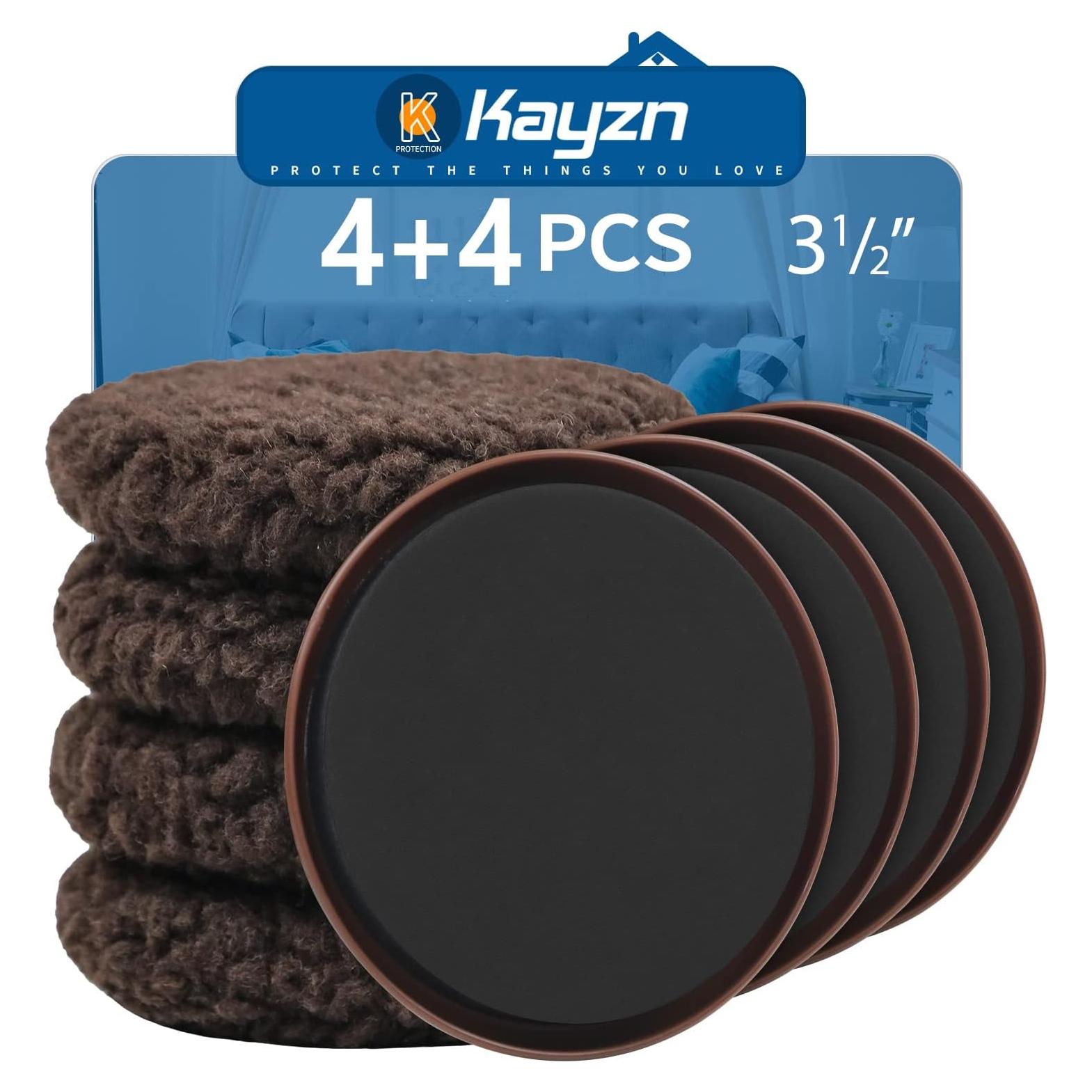 Deslizadores de Muebles Kayzn 4+4 para Alfombra y Piso Duro