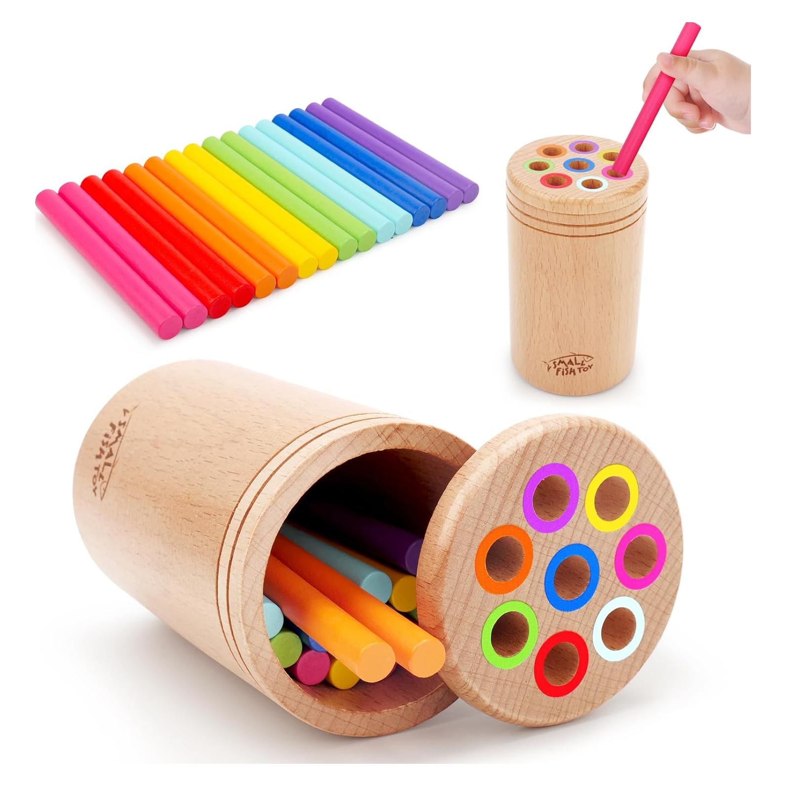 Juguetes Montessori PEQUEÑO PEZ para 1-3 años - Clasificación de Colores