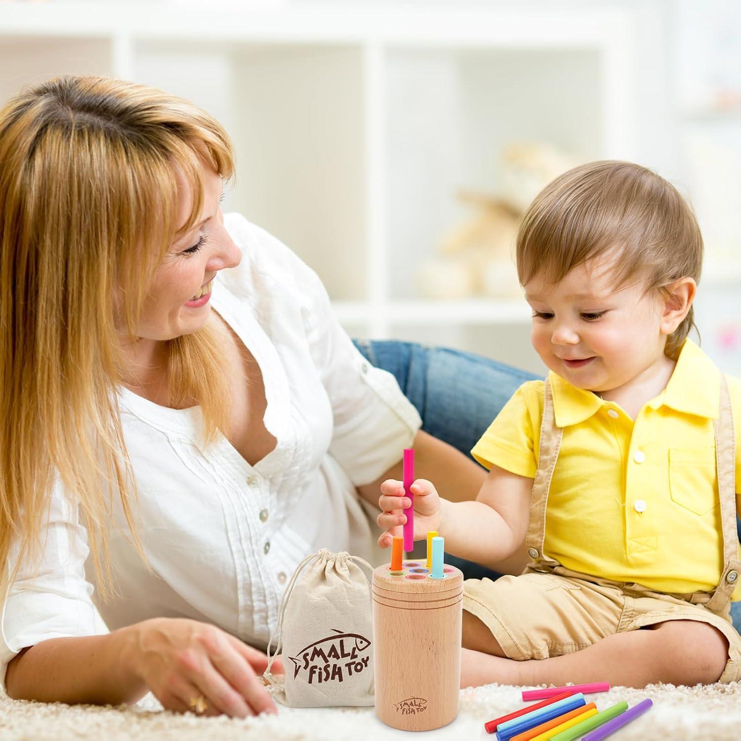 Juguetes Montessori PEQUEÑO PEZ para 1-3 años - Clasificación de Colores