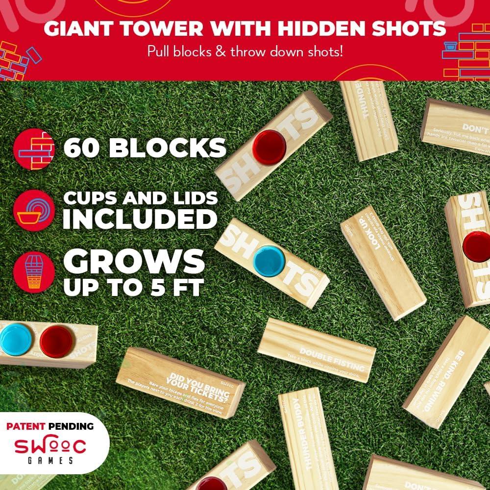 Juego de Fiesta Torre Gigante SWOOC con Gelatinas Ocultas