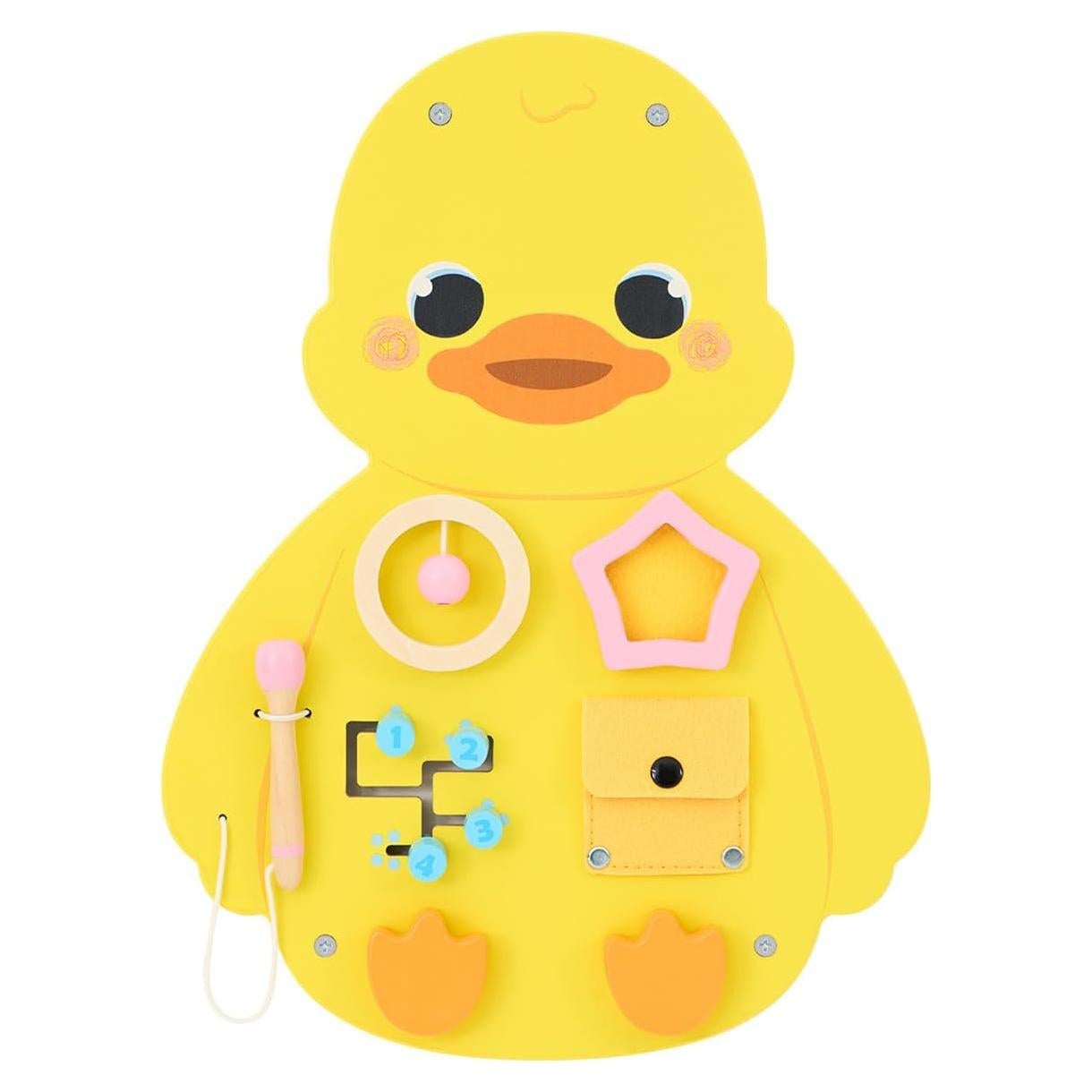 Tablero Sensorial de Pared Monlãurd Pato 42.9x33 cm para Niños