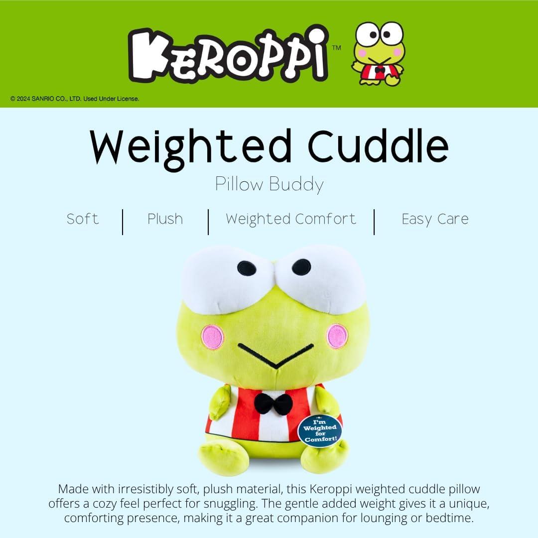 Almohada de Abrazo con Peso Keroppi Franco 29 cm Suave
