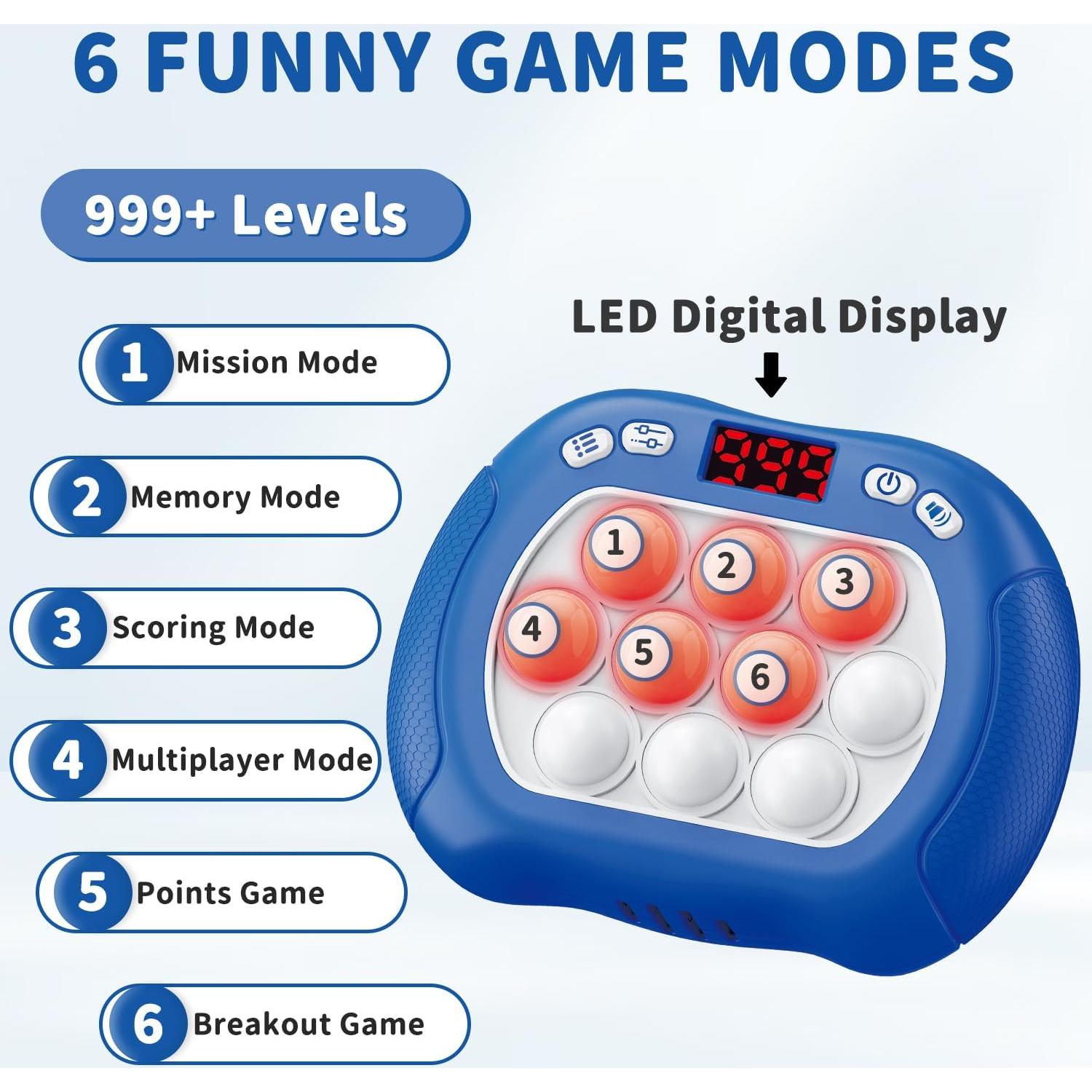 Juguete Antiestrés Pop Game Intoypad Azul con Pantalla LED