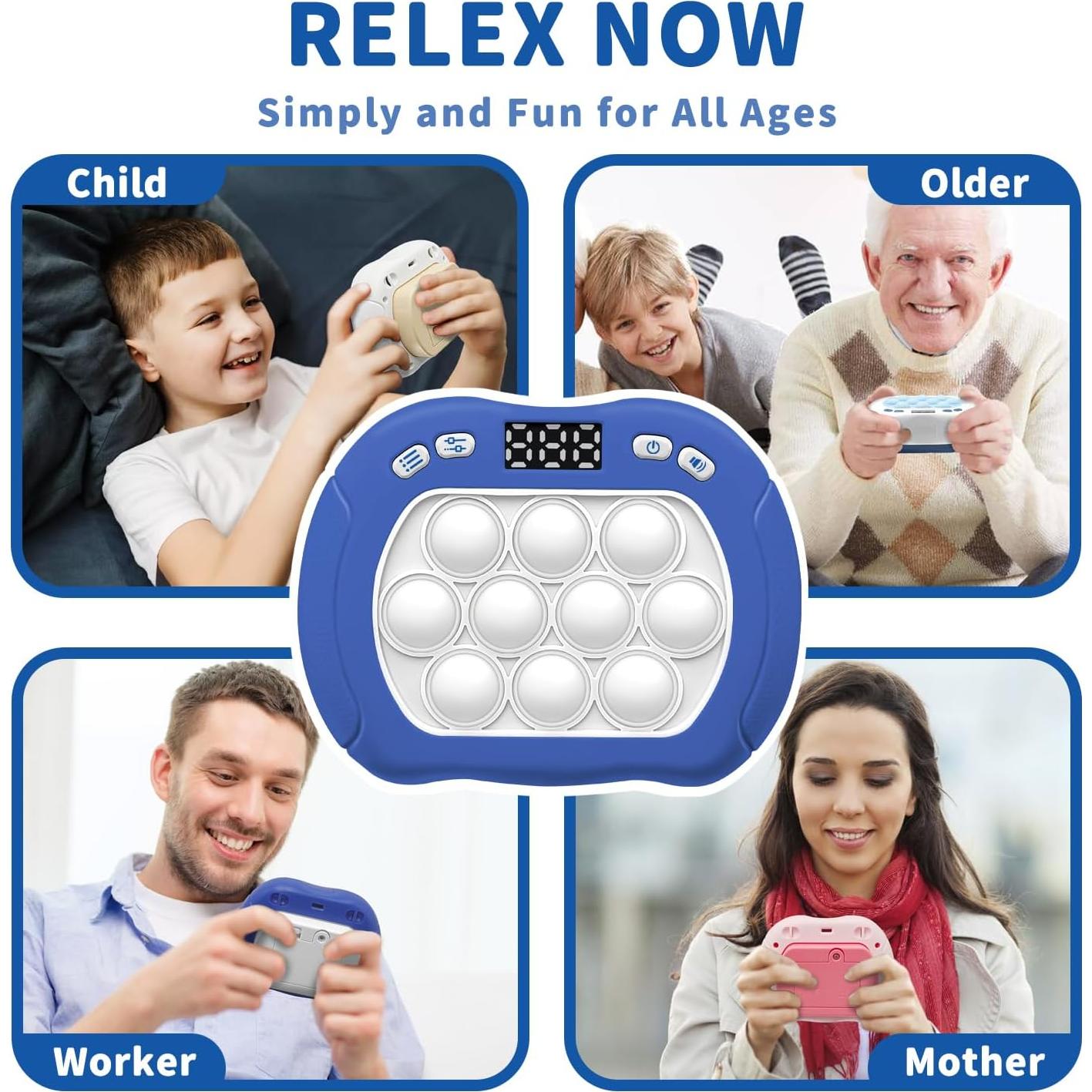 Juguete Antiestrés Pop Game Intoypad Azul con Pantalla LED