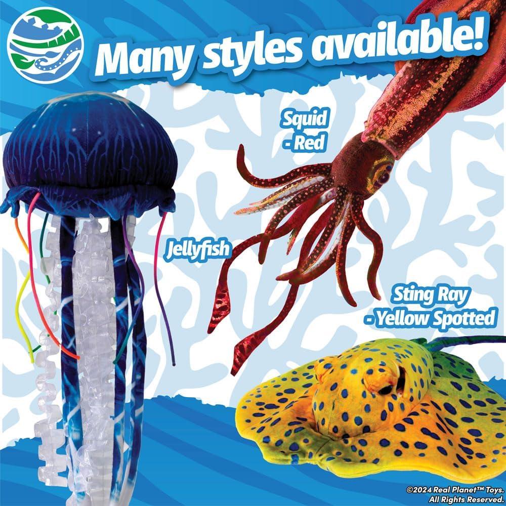 Juguete de Peluche Calamar 45 cm Real Planet Verde