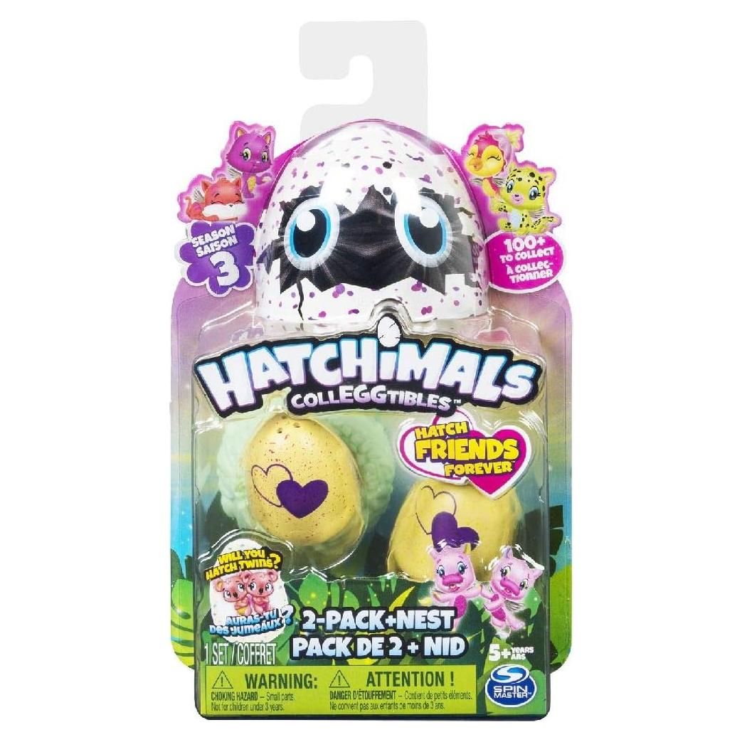 Hatchimals CollEGGtibles 2 Pack + Nido S3 - Juguete Infantil
