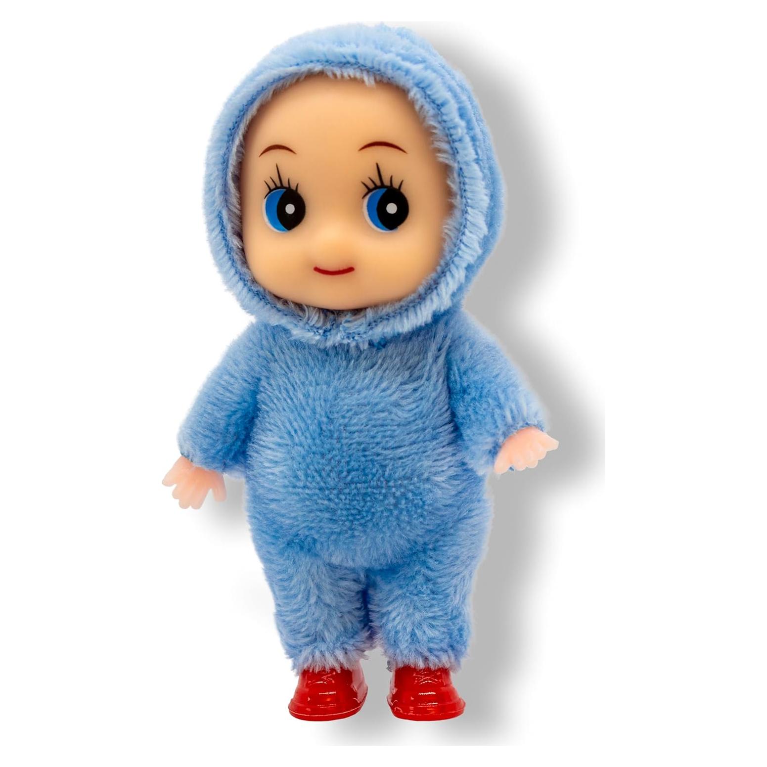 Muñeca Elfo Bebé Posable Azul 10 cm - Yiwu Co., Ltd