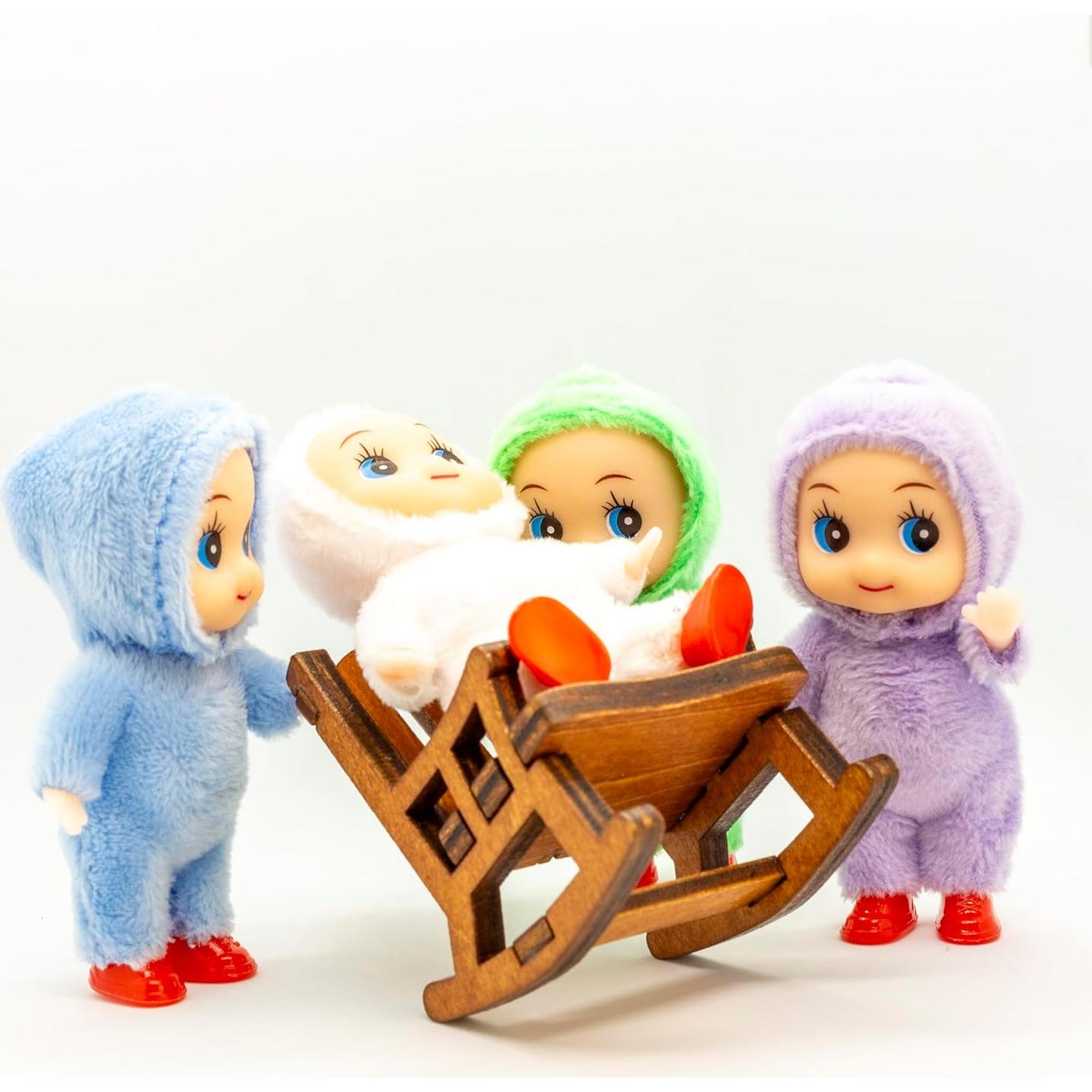 Muñeca Elfo Bebé Posable Azul 10 cm - Yiwu Co., Ltd