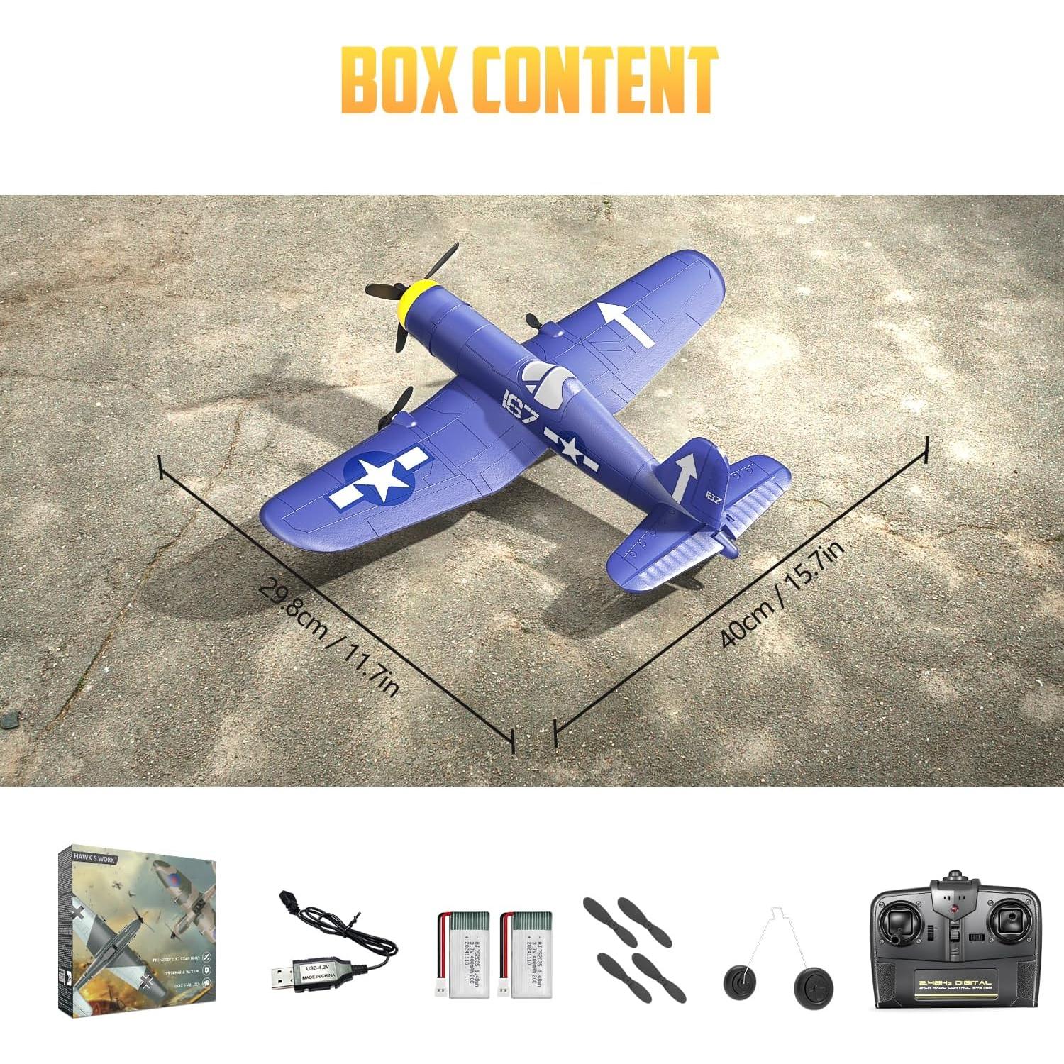 Avión RC HAWK'S WORK F4U Corsair 2.4GHz para Principiantes