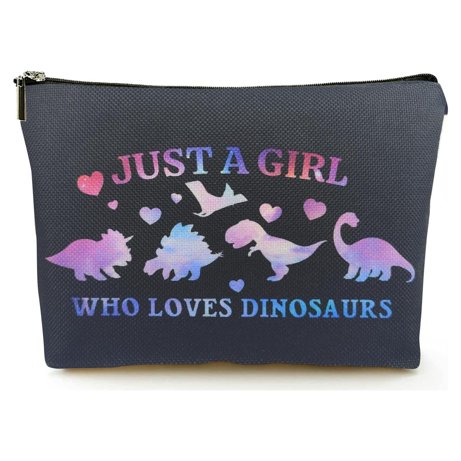 Bolsa Cosmética de Dinosaurios para Mujeres - 25.4x17.8 cm