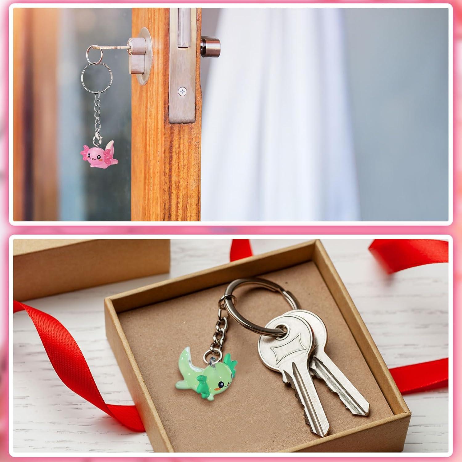 Llaveros de Resina Axolotl Kawaii Liliful - 36 Pcs Mini 3D