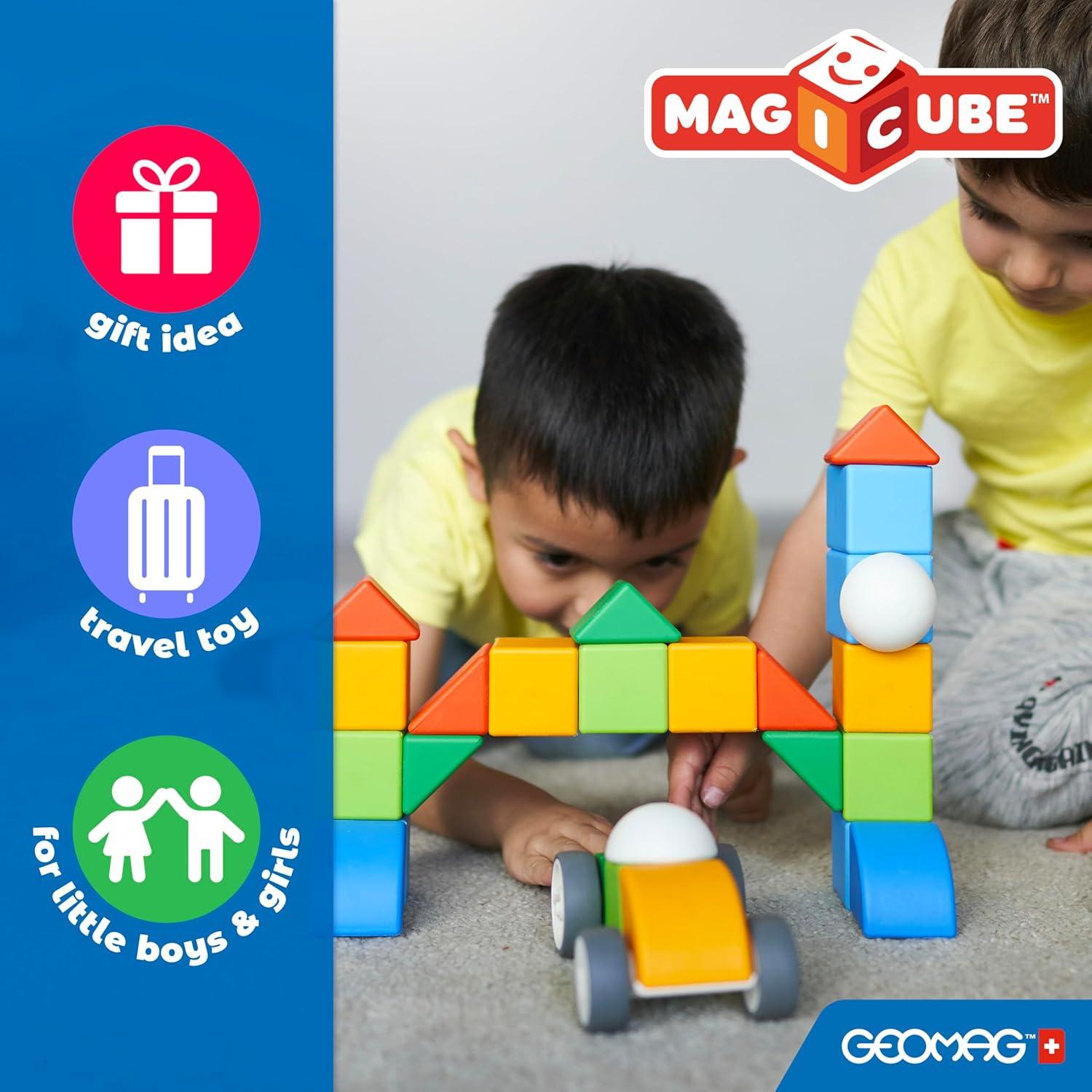 Geomag MagiCube 24 Piezas Bloques Magnéticos para Niños 1-5 Años