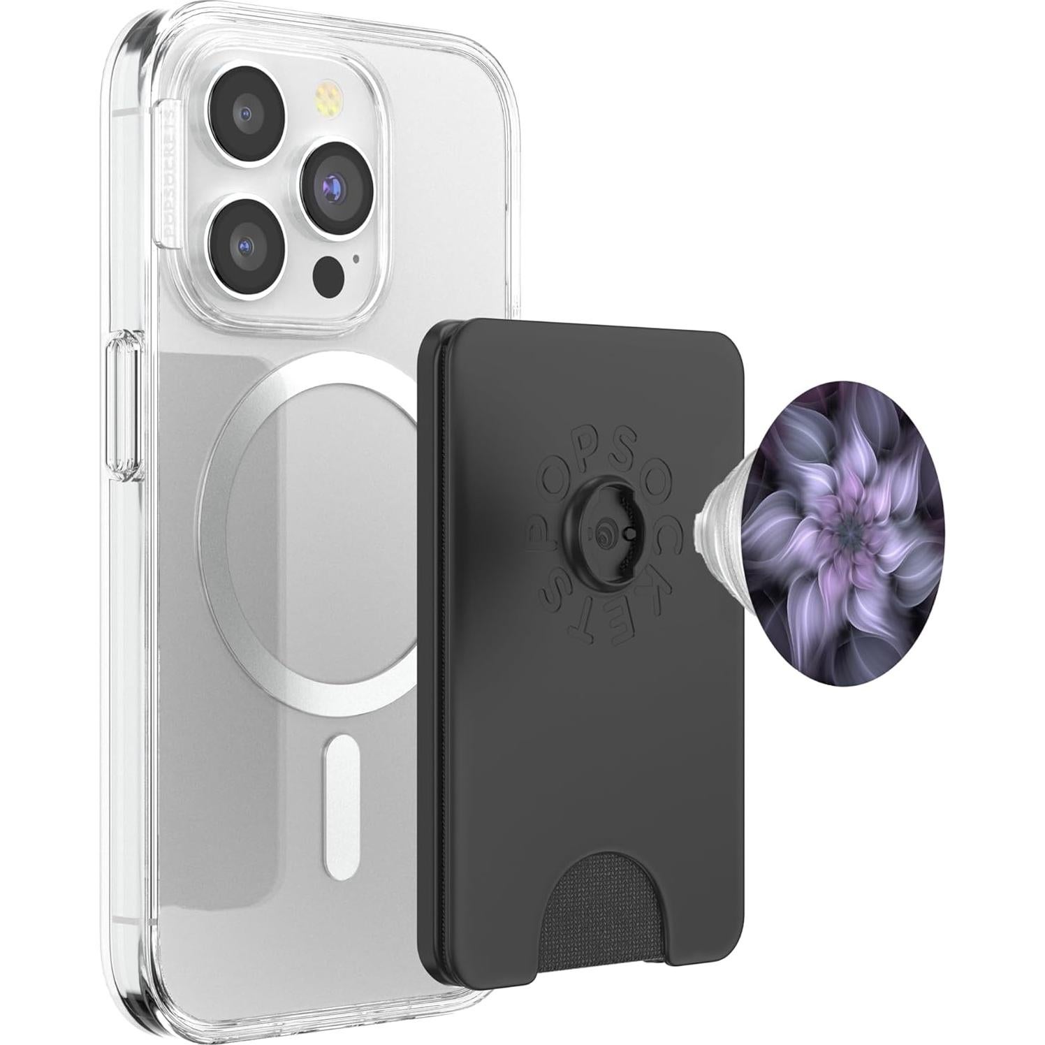 Soporte Pop Out Floral Púrpura PopSockets para MagSafe