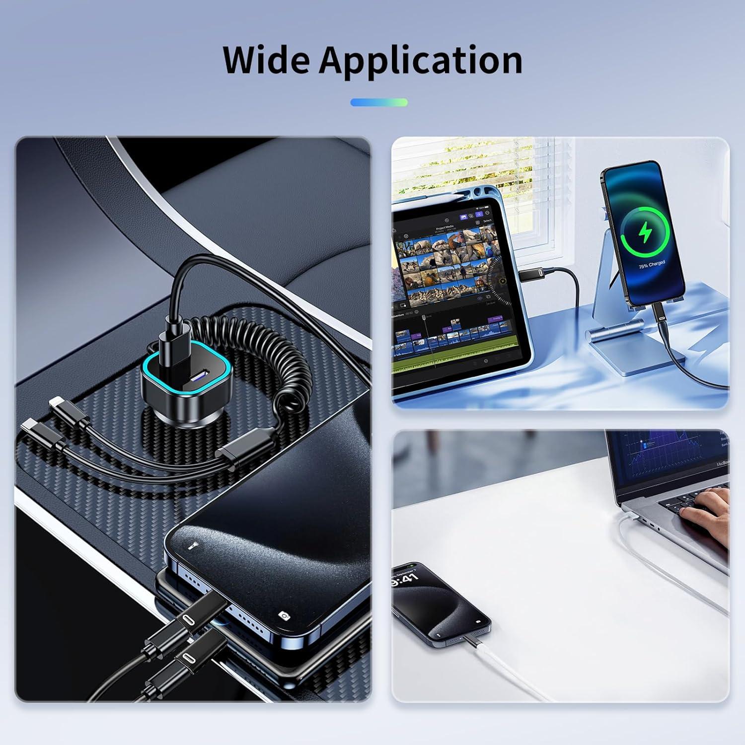 Adaptador Lightning a USB C TiMOVO 35W Carga Rápida Negro