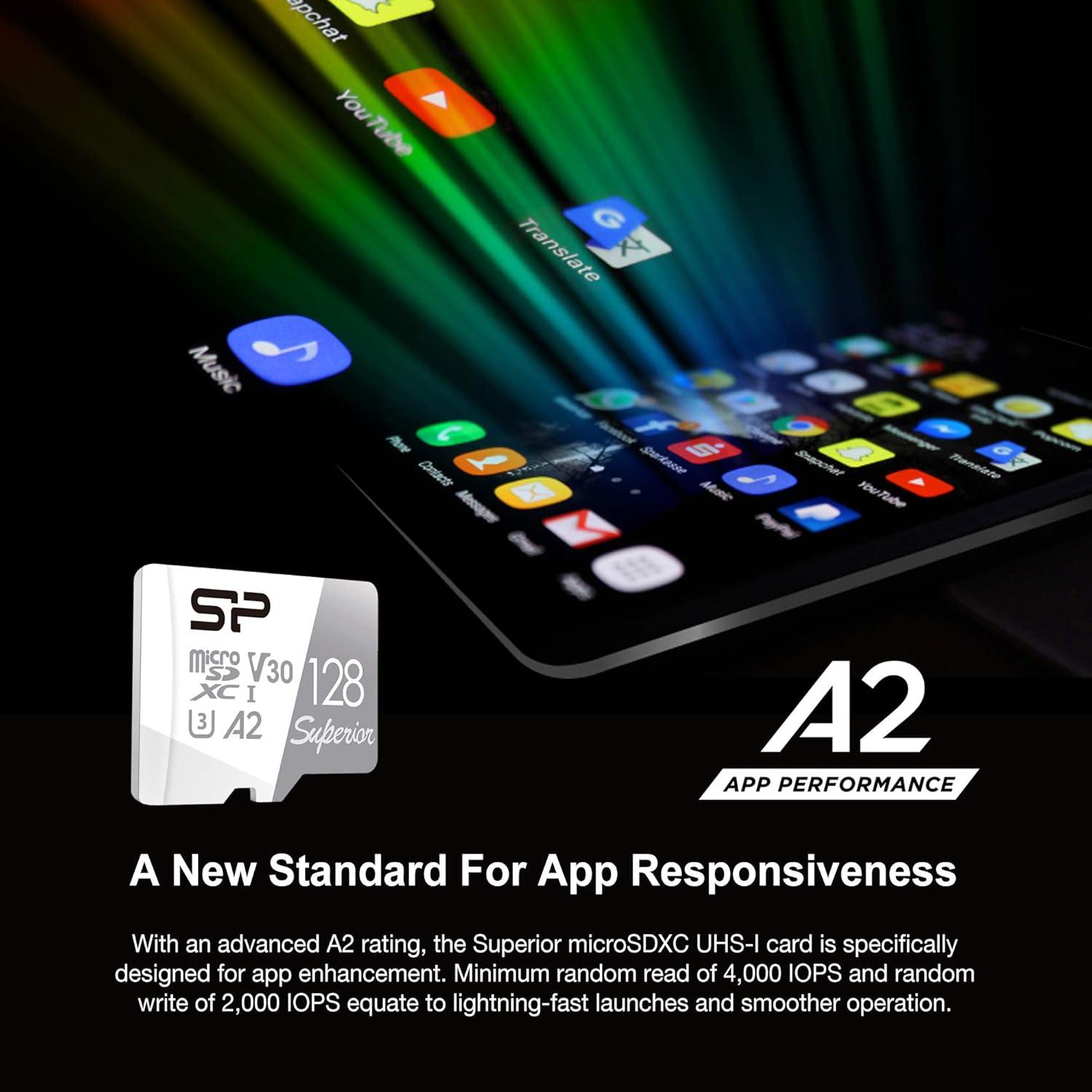 Tarjeta MicroSD Silicon Power 128GB UHS-I A2 V30 4K