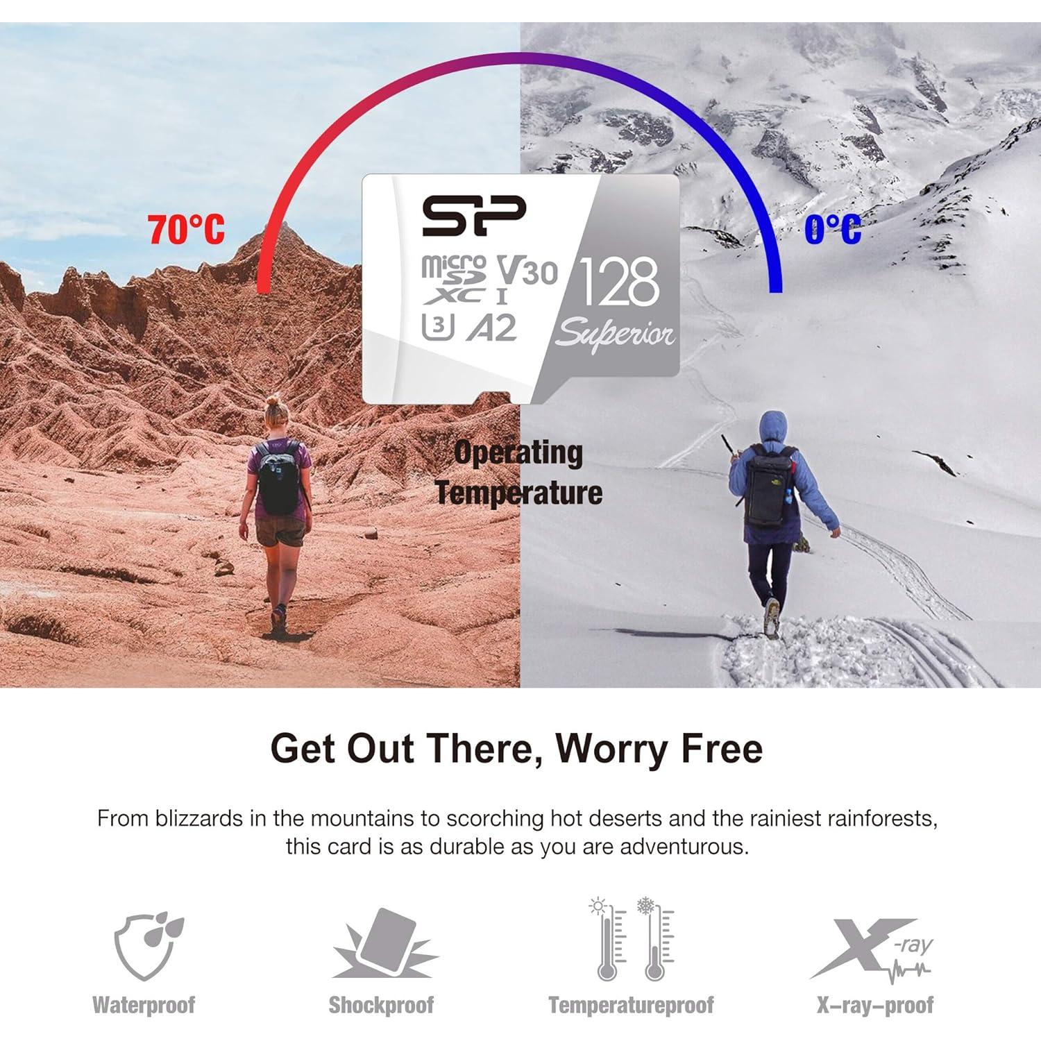 Tarjeta MicroSD Silicon Power 128GB UHS-I A2 V30 4K