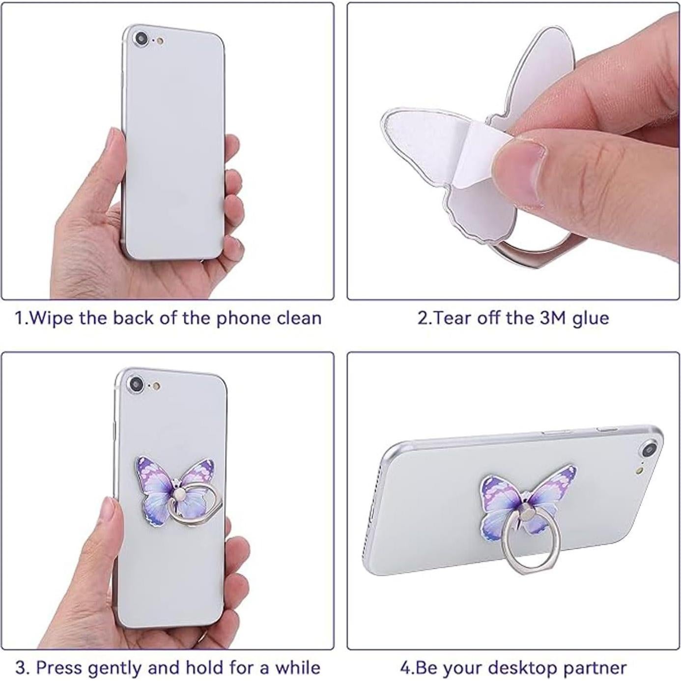 Soporte para teléfono móvil Cobee mariposa 360° ajustable