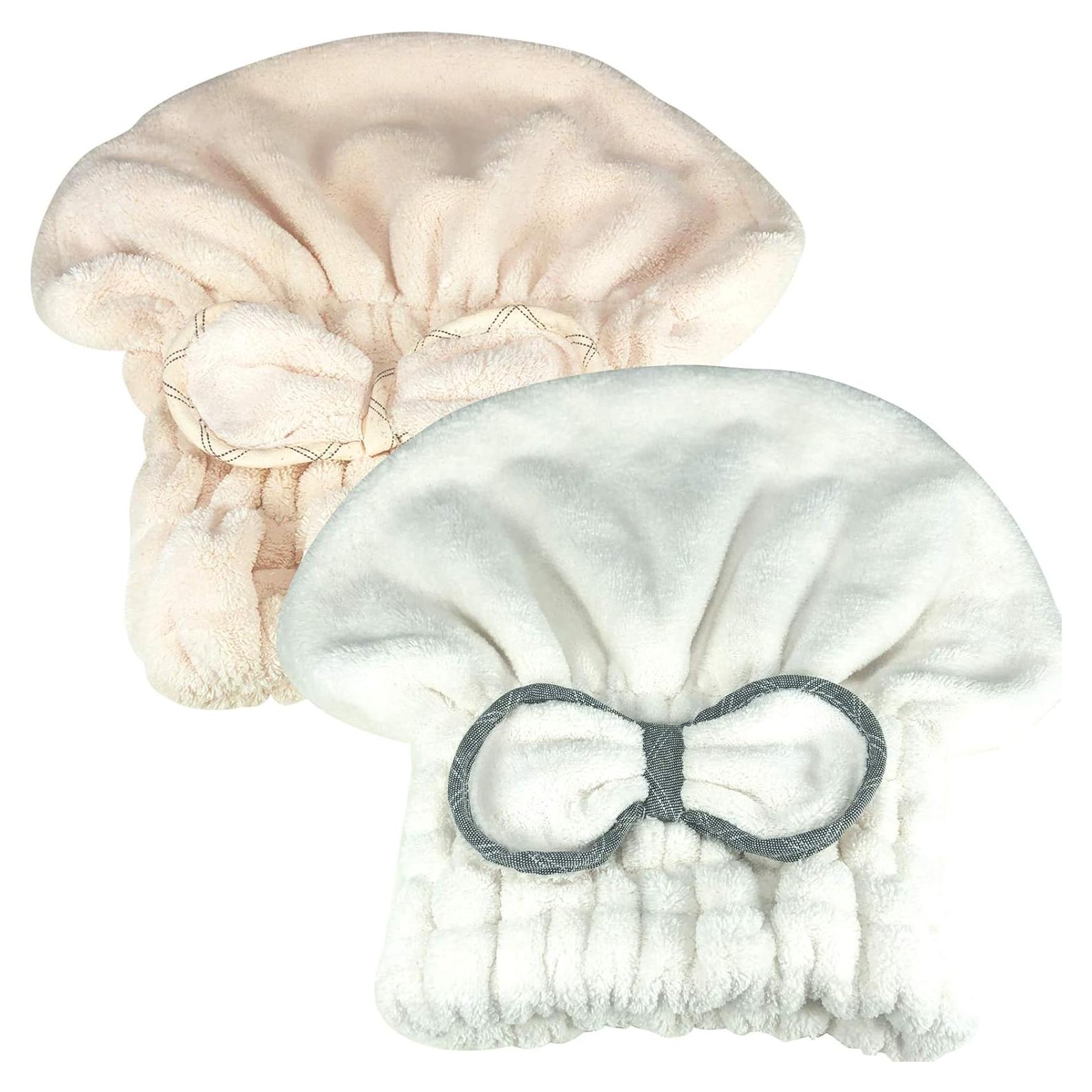 Capucha de Secado Rápido de Cabello Jseng Microfibra Grande Rosa