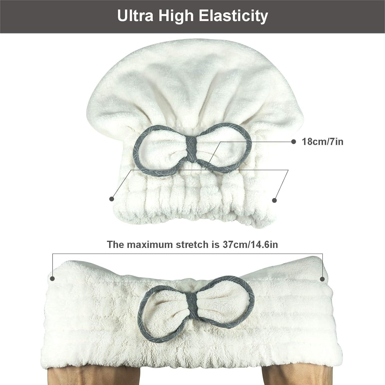 Capucha de Secado Rápido de Cabello Jseng Microfibra Grande Rosa