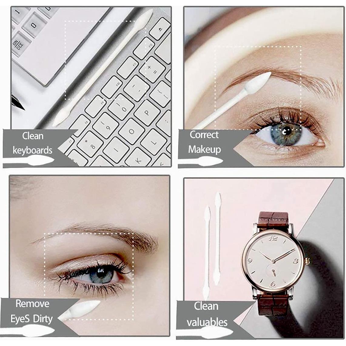 Bastoncillos de Algodón Orgánico Rouceyxin 800 Piezas Doble Punta